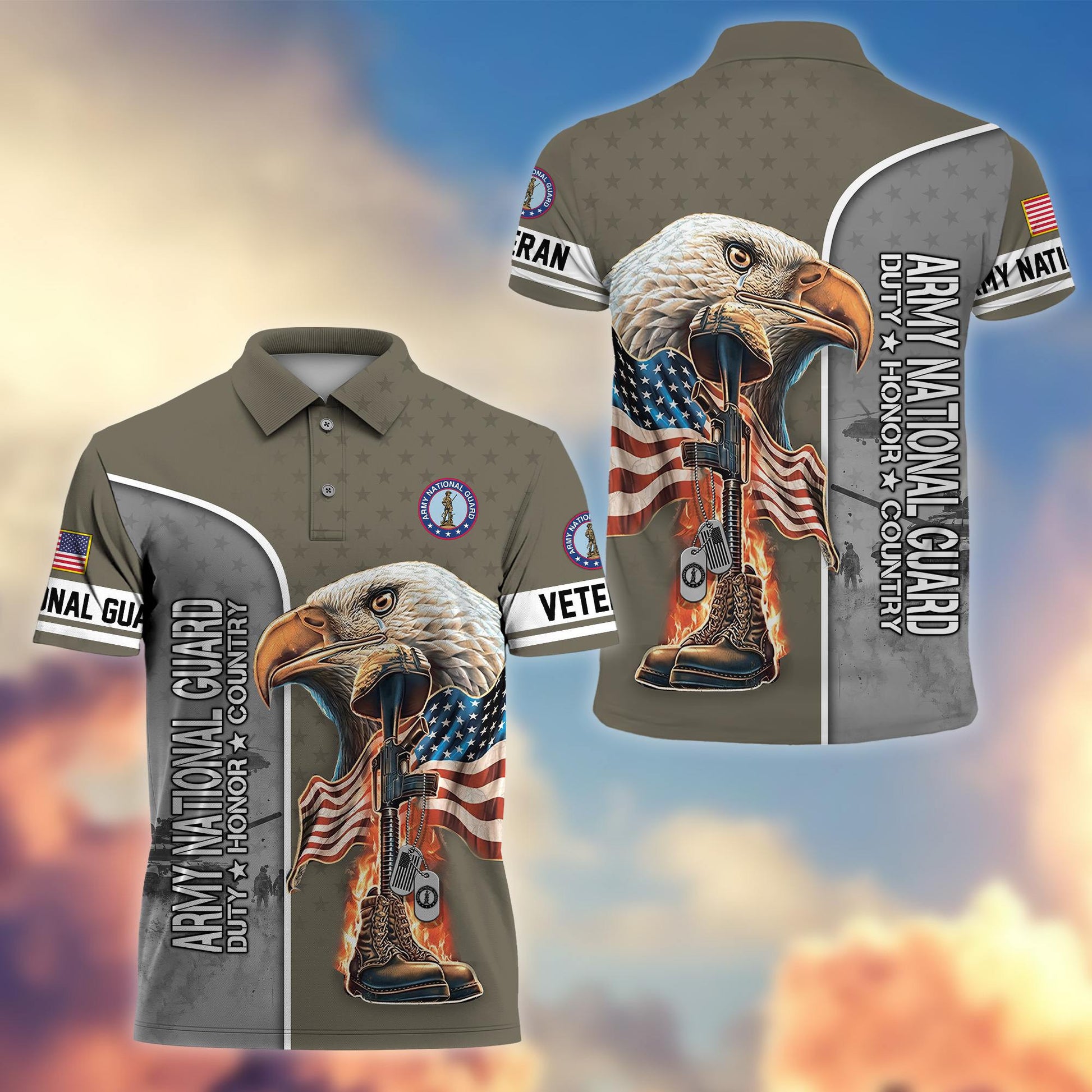 Premium US Veterans Polo Shirt BPHN030212, Gifts For US Veterans, Gifts On Father's Day, Independence Day, Veterans Day.