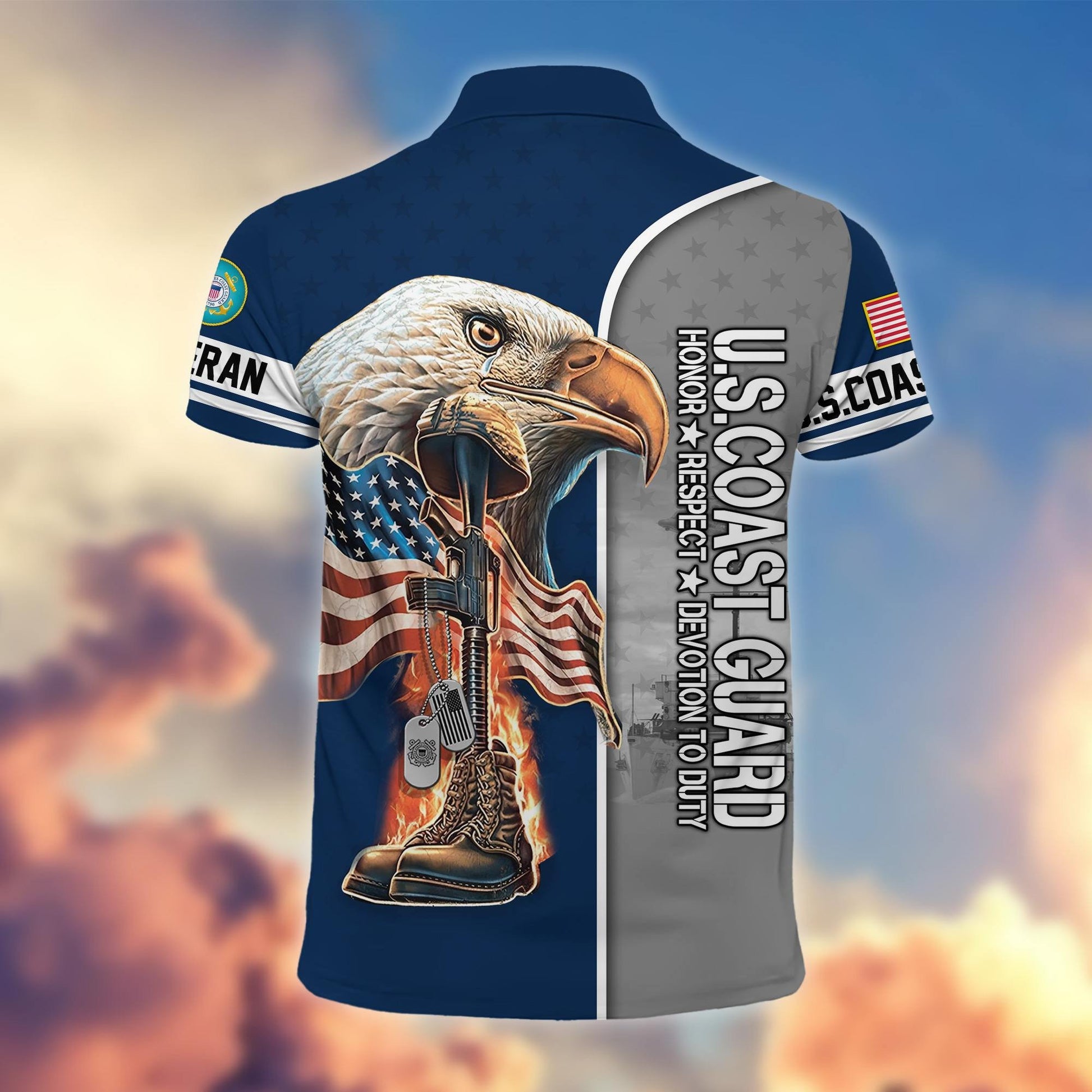 Premium US Veterans Polo Shirt BPHN030212, Gifts For US Veterans, Gifts On Father's Day, Independence Day, Veterans Day.