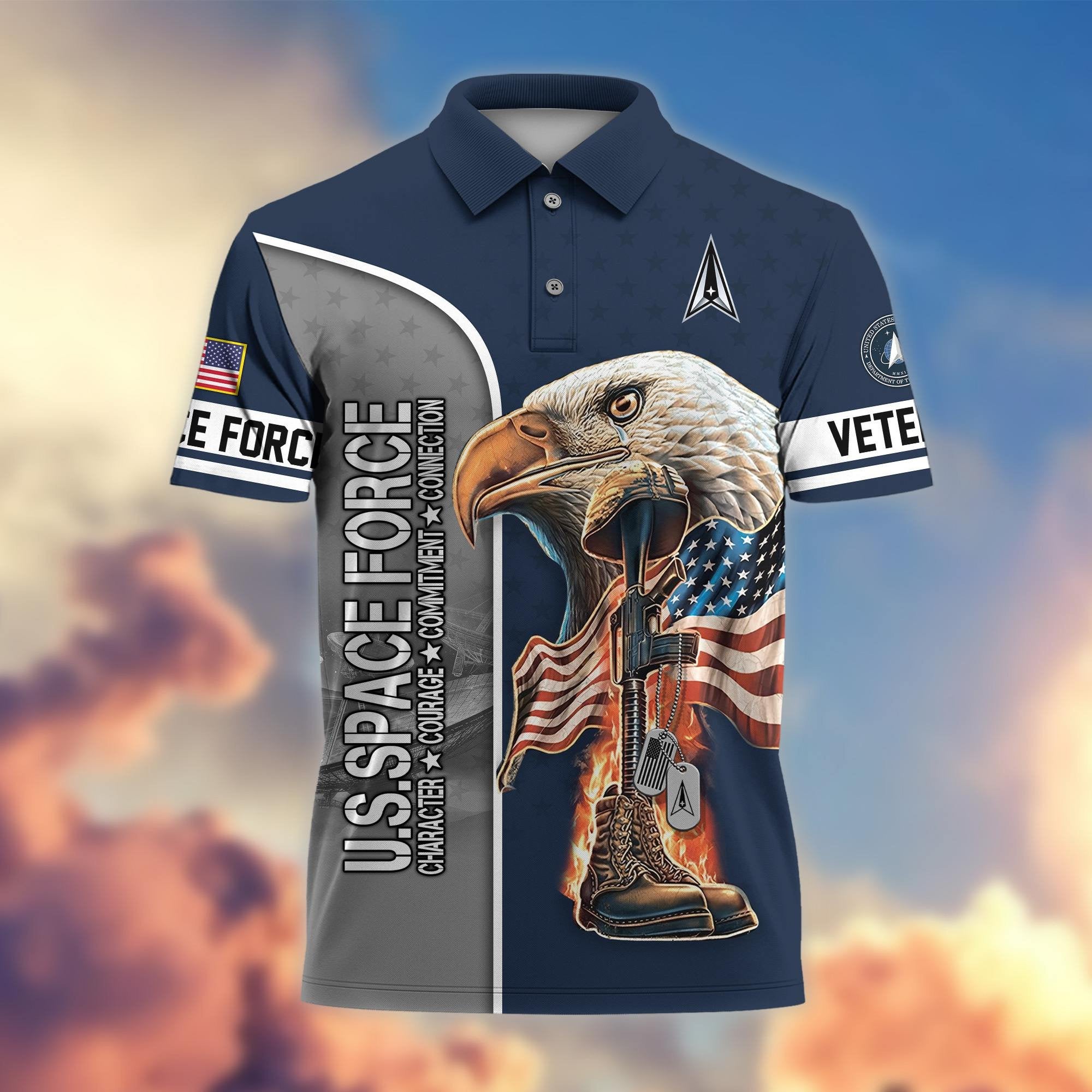 Premium US Veterans Polo Shirt BPHN030212, Gifts For US Veterans, Gifts On Father's Day, Independence Day, Veterans Day.