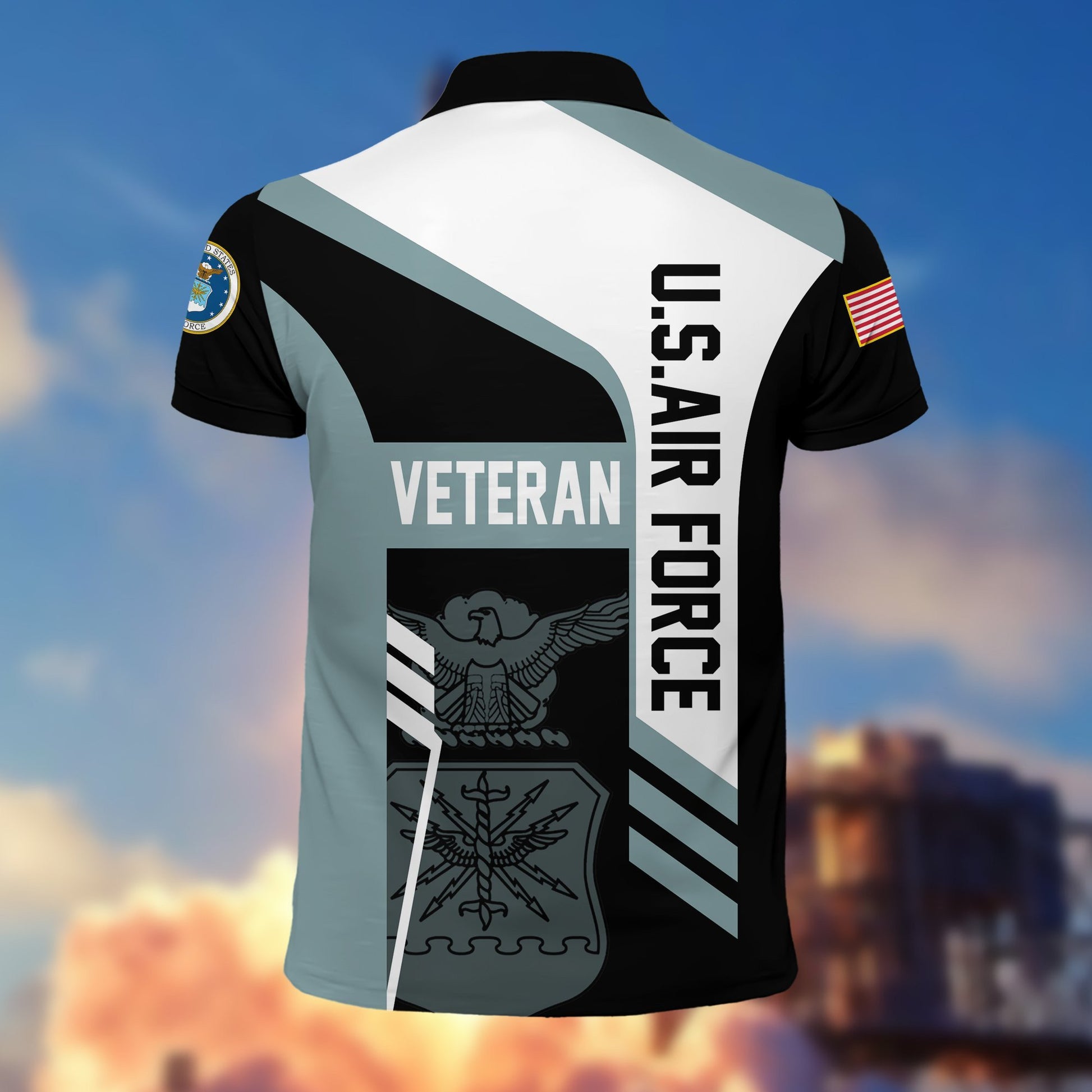 Premium US Veterans Polo Shirt BPVC050201, Gifts For Dad, For Husband, Gifts For US Veterans, Gifts On Father's Day, Independence Day, Veterans Day.