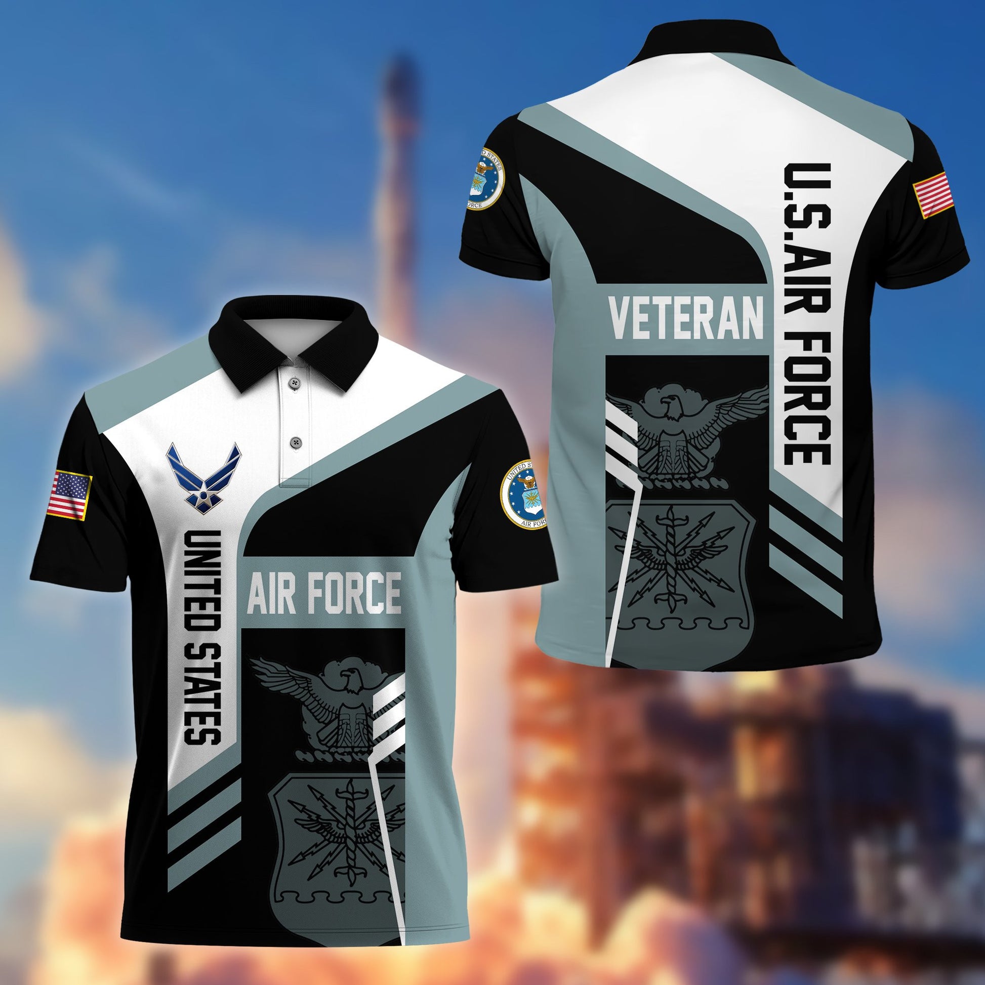 Premium US Veterans Polo Shirt BPVC050201, Gifts For Dad, For Husband, Gifts For US Veterans, Gifts On Father's Day, Independence Day, Veterans Day.