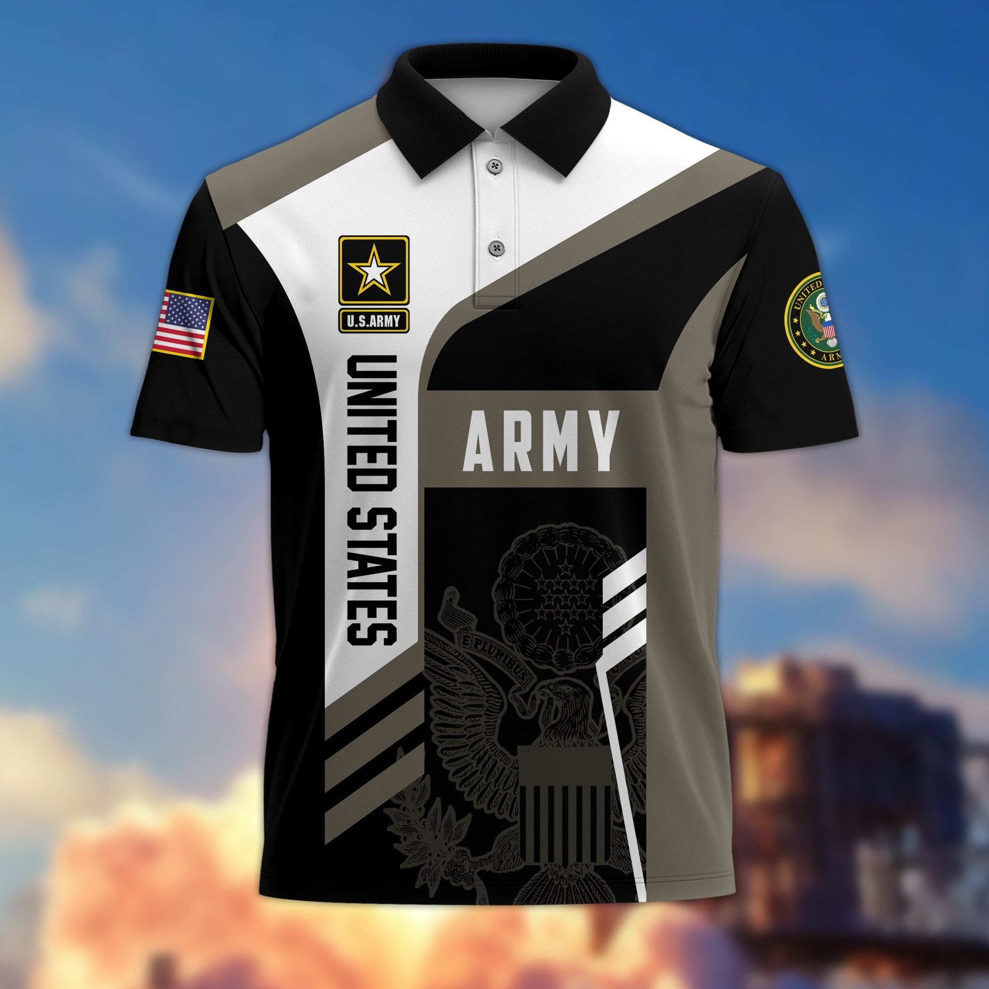 Premium US Veterans Polo Shirt BPVC050201, Gifts For Dad, For Husband, Gifts For US Veterans, Gifts On Father's Day, Independence Day, Veterans Day.