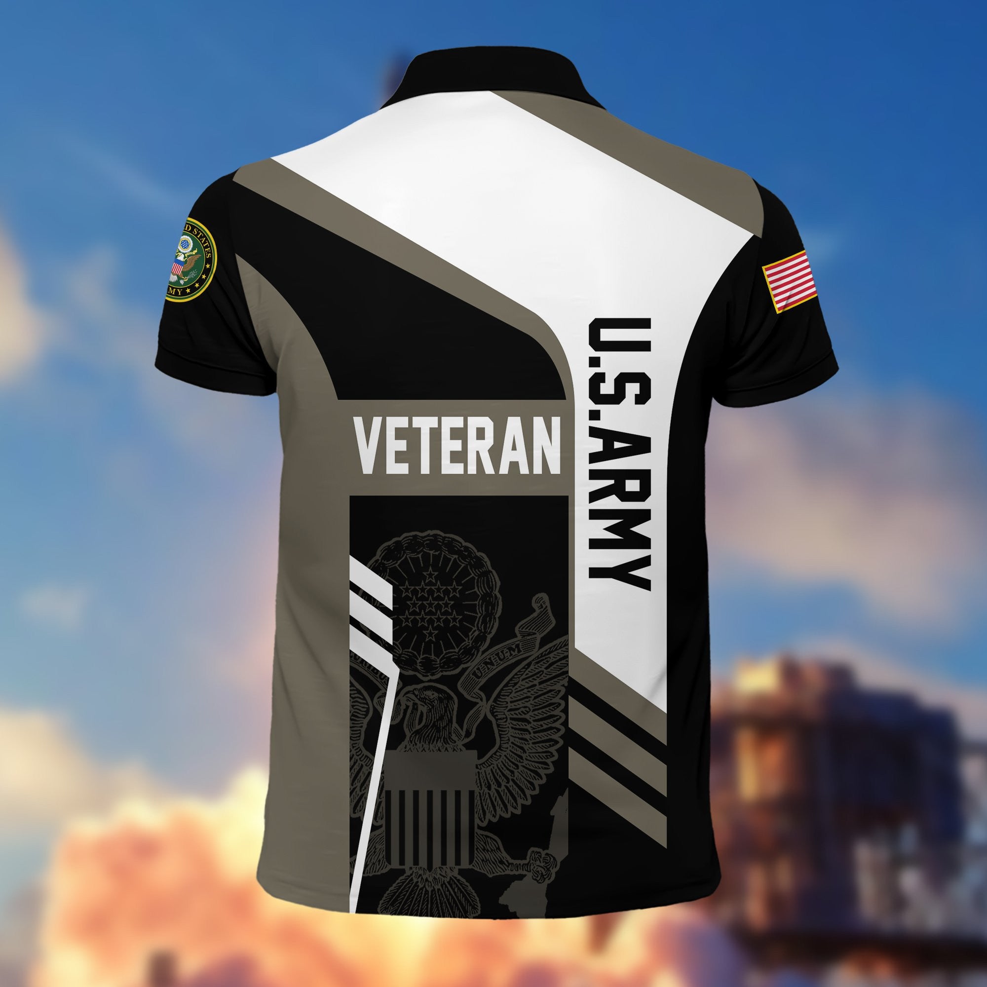Premium US Veterans Polo Shirt BPVC050201, Gifts For Dad, For Husband, Gifts For US Veterans, Gifts On Father's Day, Independence Day, Veterans Day.