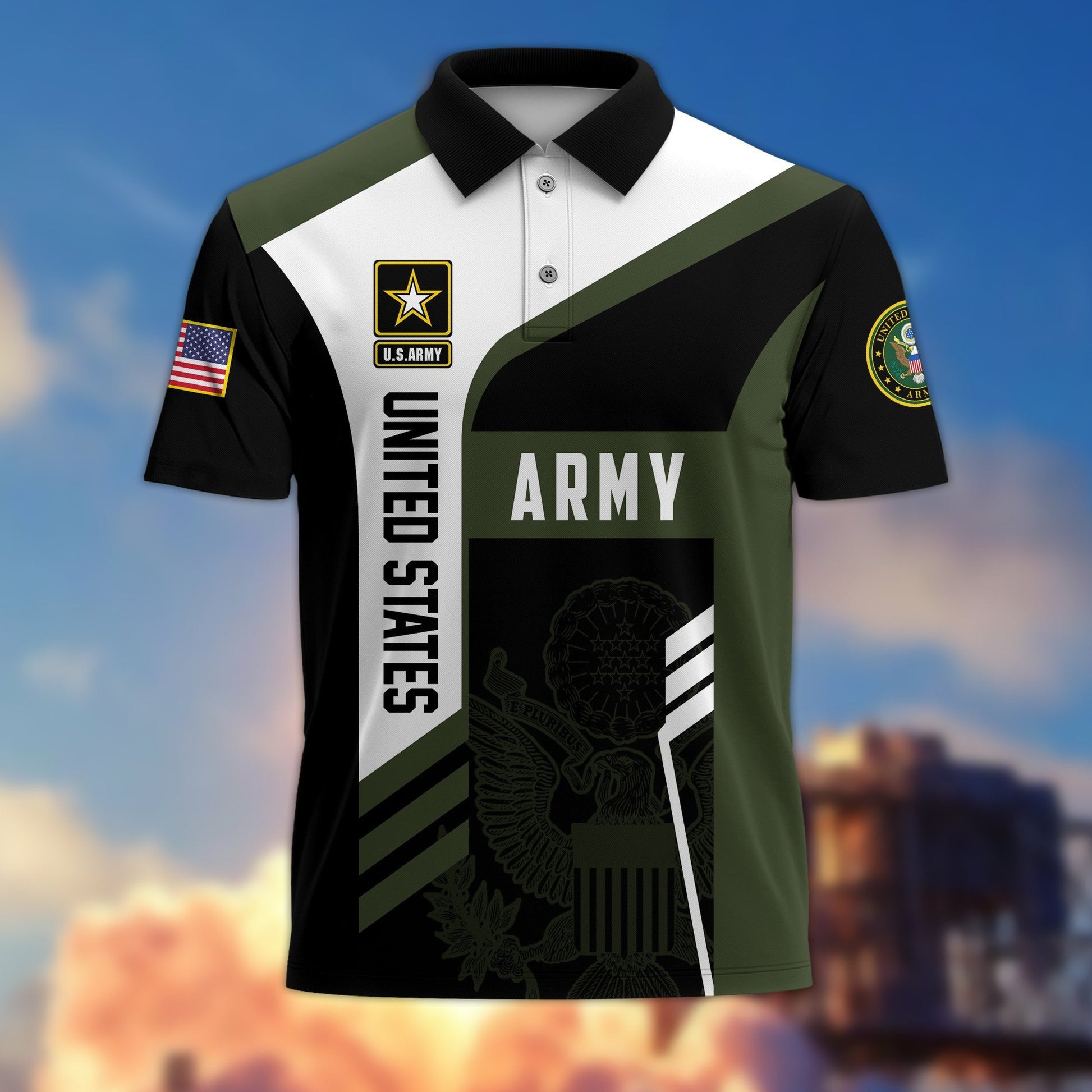 Premium US Veterans Polo Shirt BPVC050201, Gifts For Dad, For Husband, Gifts For US Veterans, Gifts On Father's Day, Independence Day, Veterans Day.