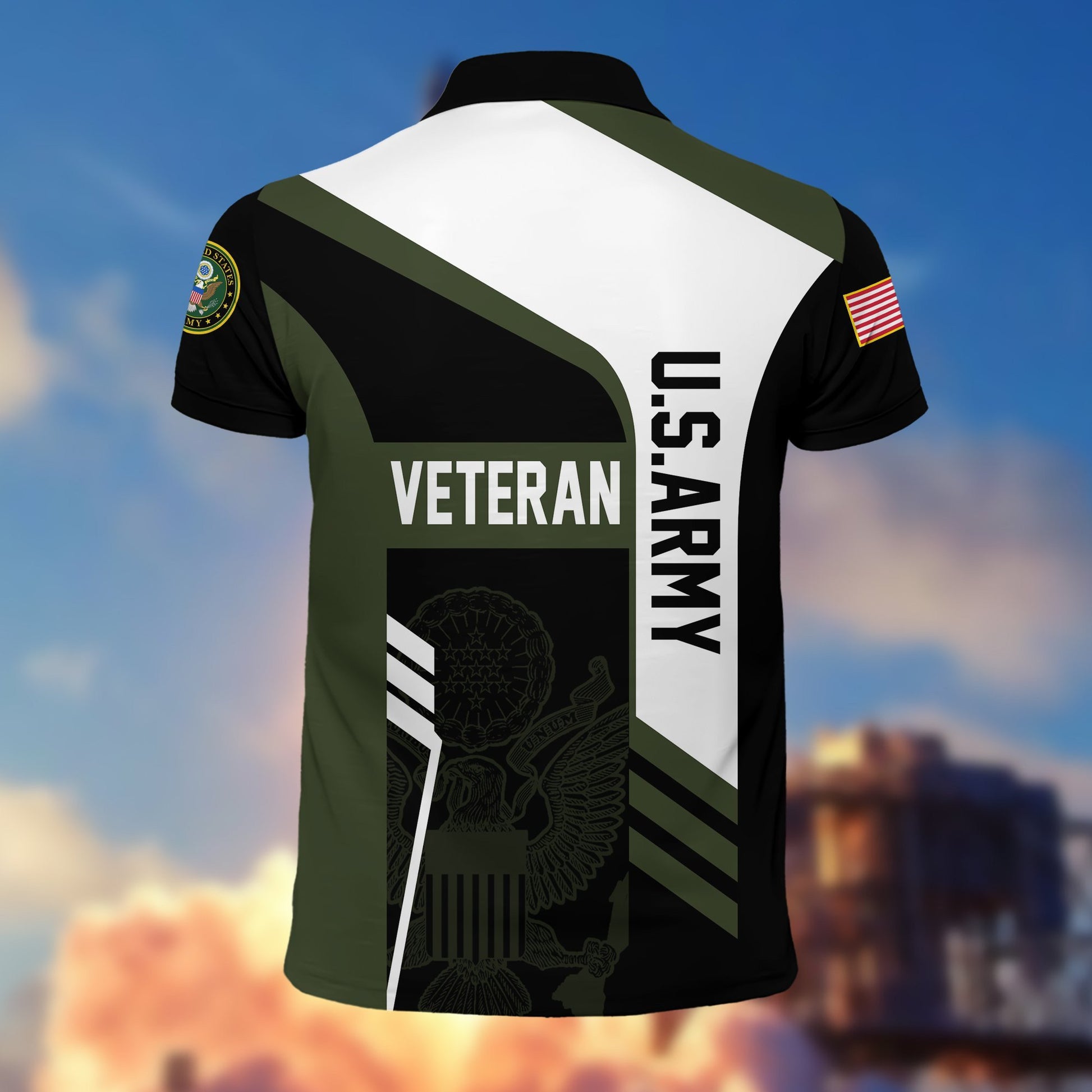 Premium US Veterans Polo Shirt BPVC050201, Gifts For Dad, For Husband, Gifts For US Veterans, Gifts On Father's Day, Independence Day, Veterans Day.