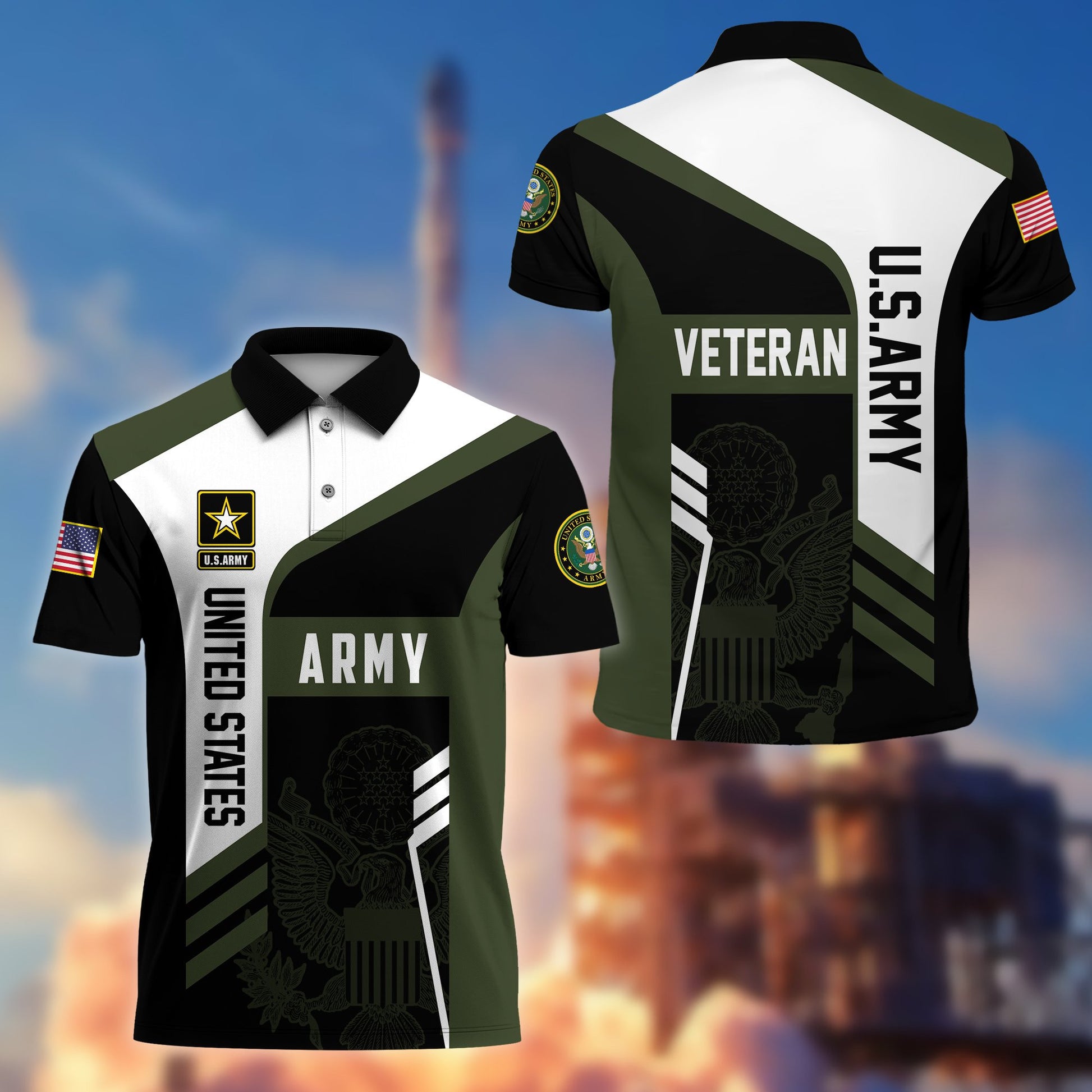 Premium US Veterans Polo Shirt BPVC050201, Gifts For Dad, For Husband, Gifts For US Veterans, Gifts On Father's Day, Independence Day, Veterans Day.