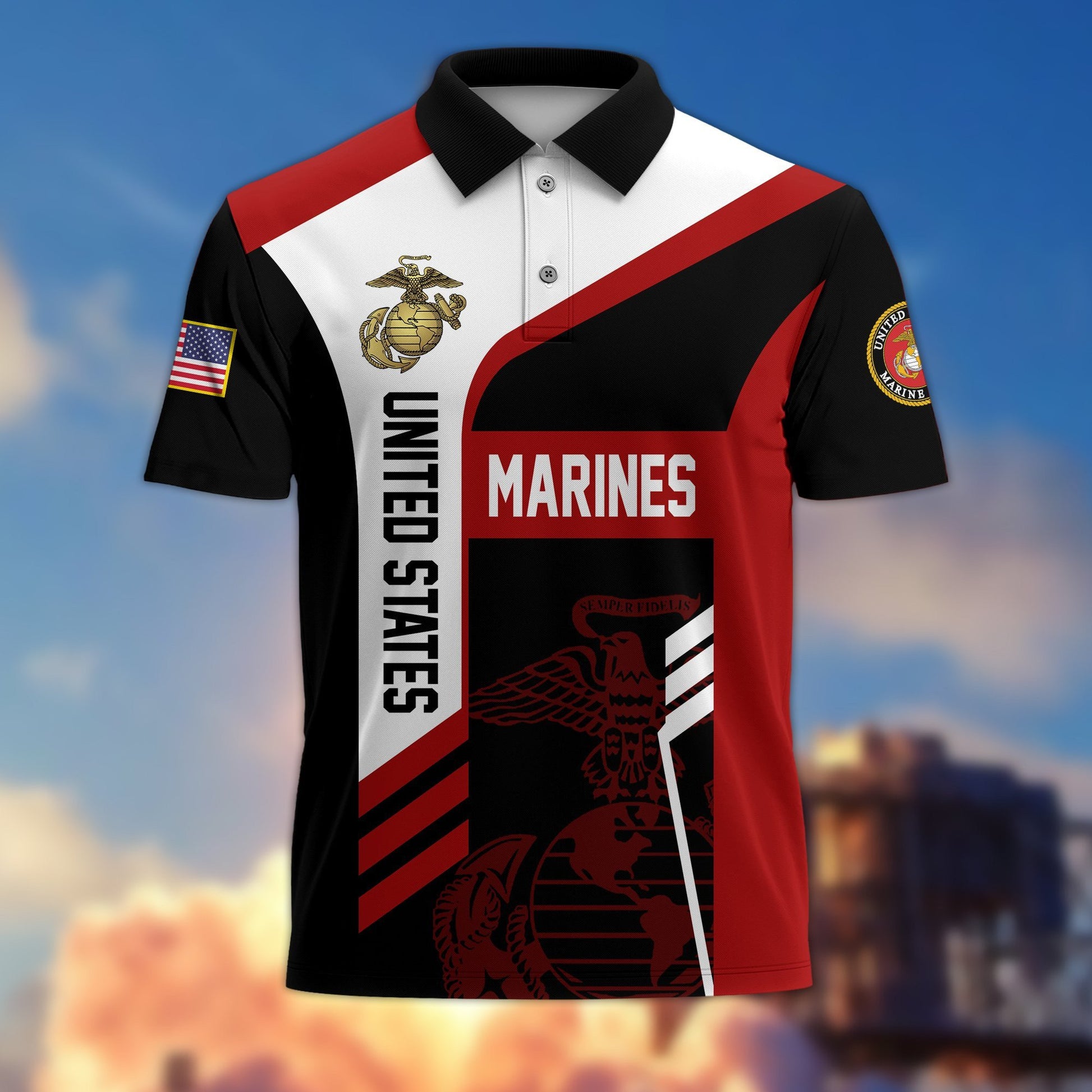 Premium US Veterans Polo Shirt BPVC050201, Gifts For Dad, For Husband, Gifts For US Veterans, Gifts On Father's Day, Independence Day, Veterans Day.