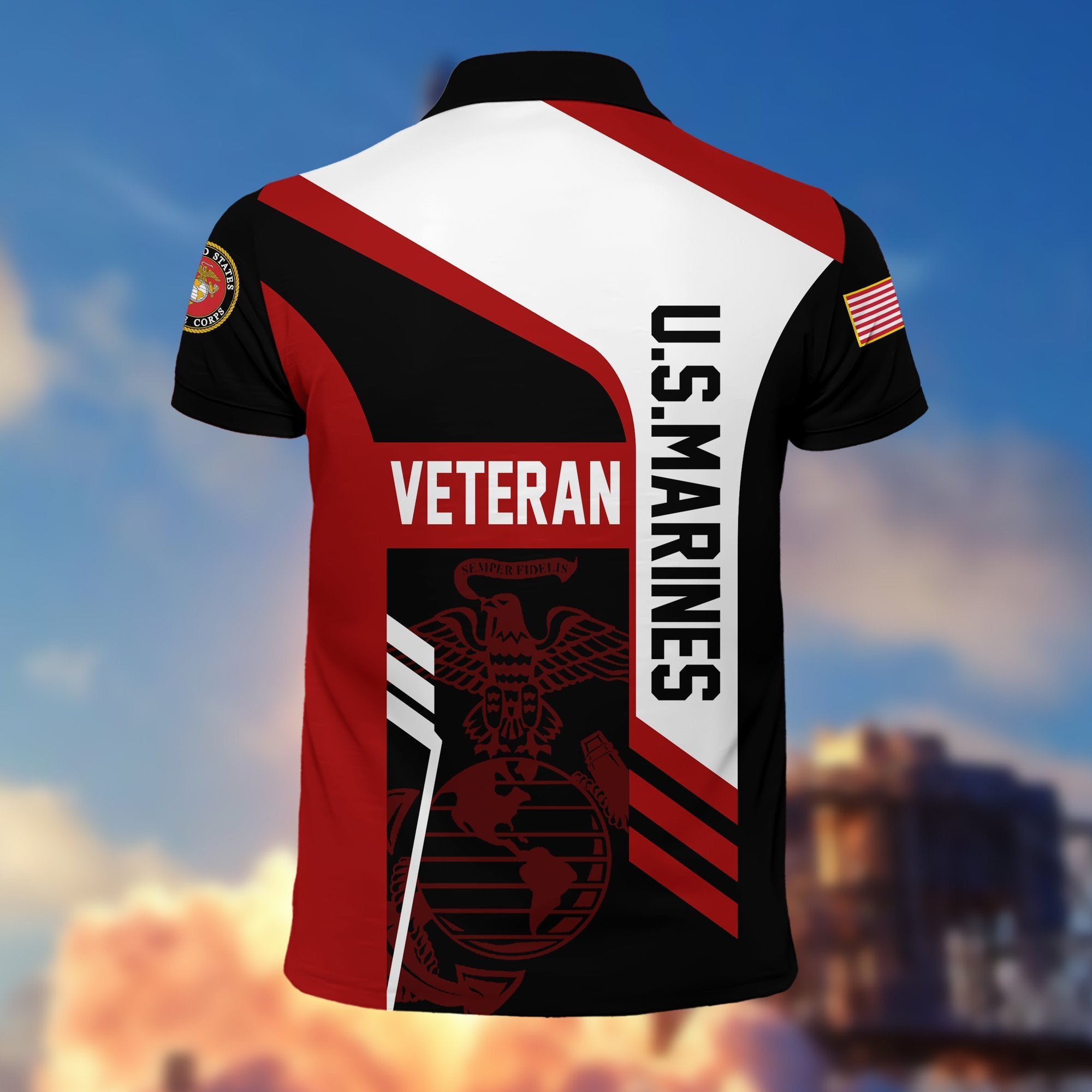 Premium US Veterans Polo Shirt BPVC050201, Gifts For Dad, For Husband, Gifts For US Veterans, Gifts On Father's Day, Independence Day, Veterans Day.