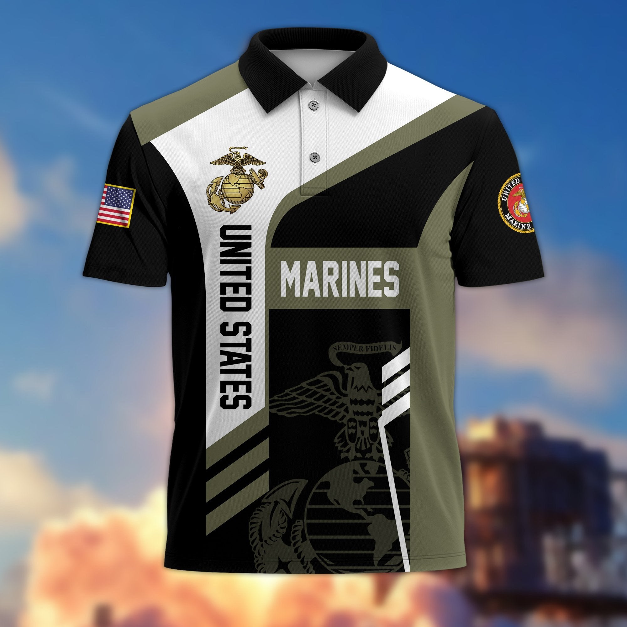 Premium US Veterans Polo Shirt BPVC050201, Gifts For Dad, For Husband, Gifts For US Veterans, Gifts On Father's Day, Independence Day, Veterans Day.