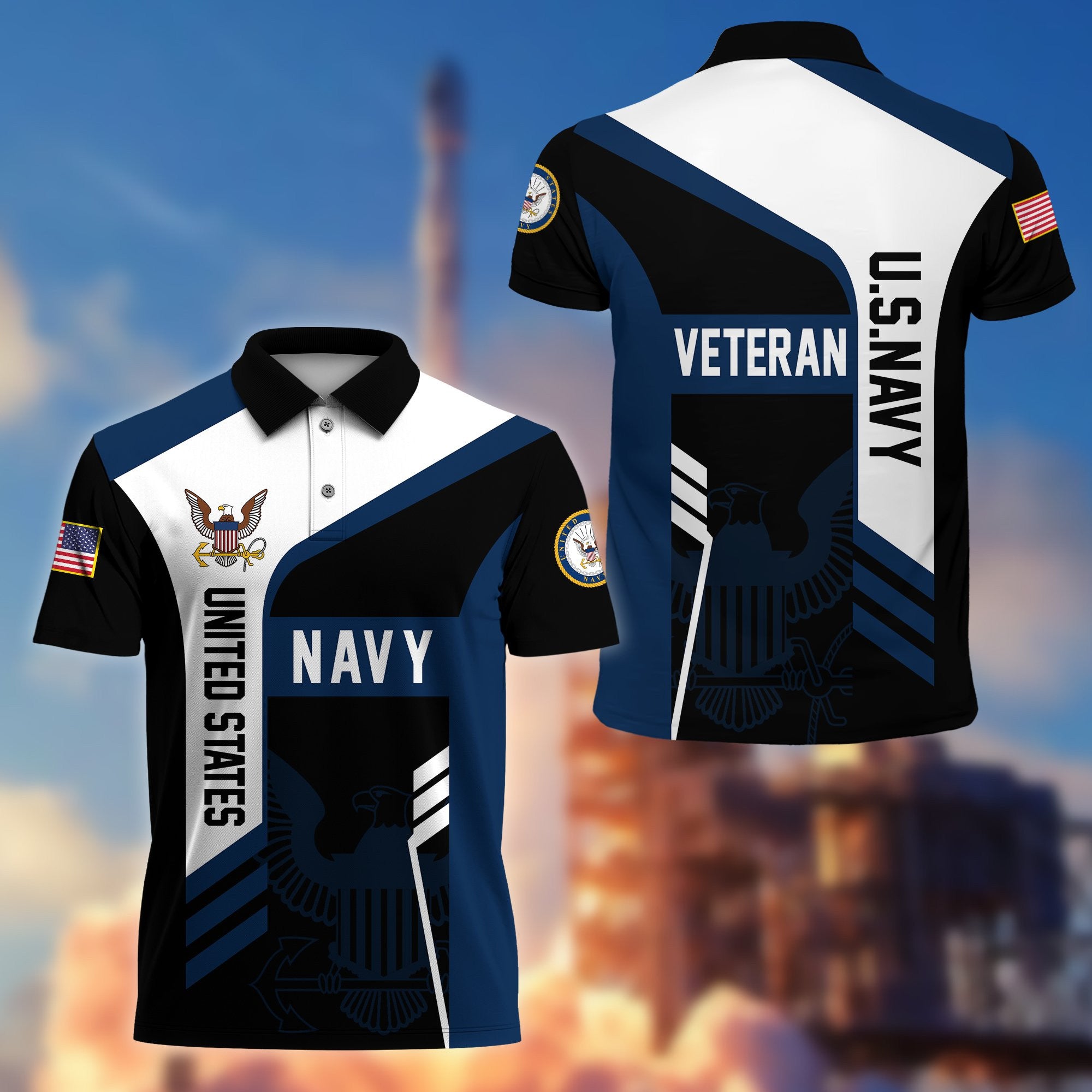 Premium US Veterans Polo Shirt BPVC050201, Gifts For Dad, For Husband, Gifts For US Veterans, Gifts On Father's Day, Independence Day, Veterans Day.