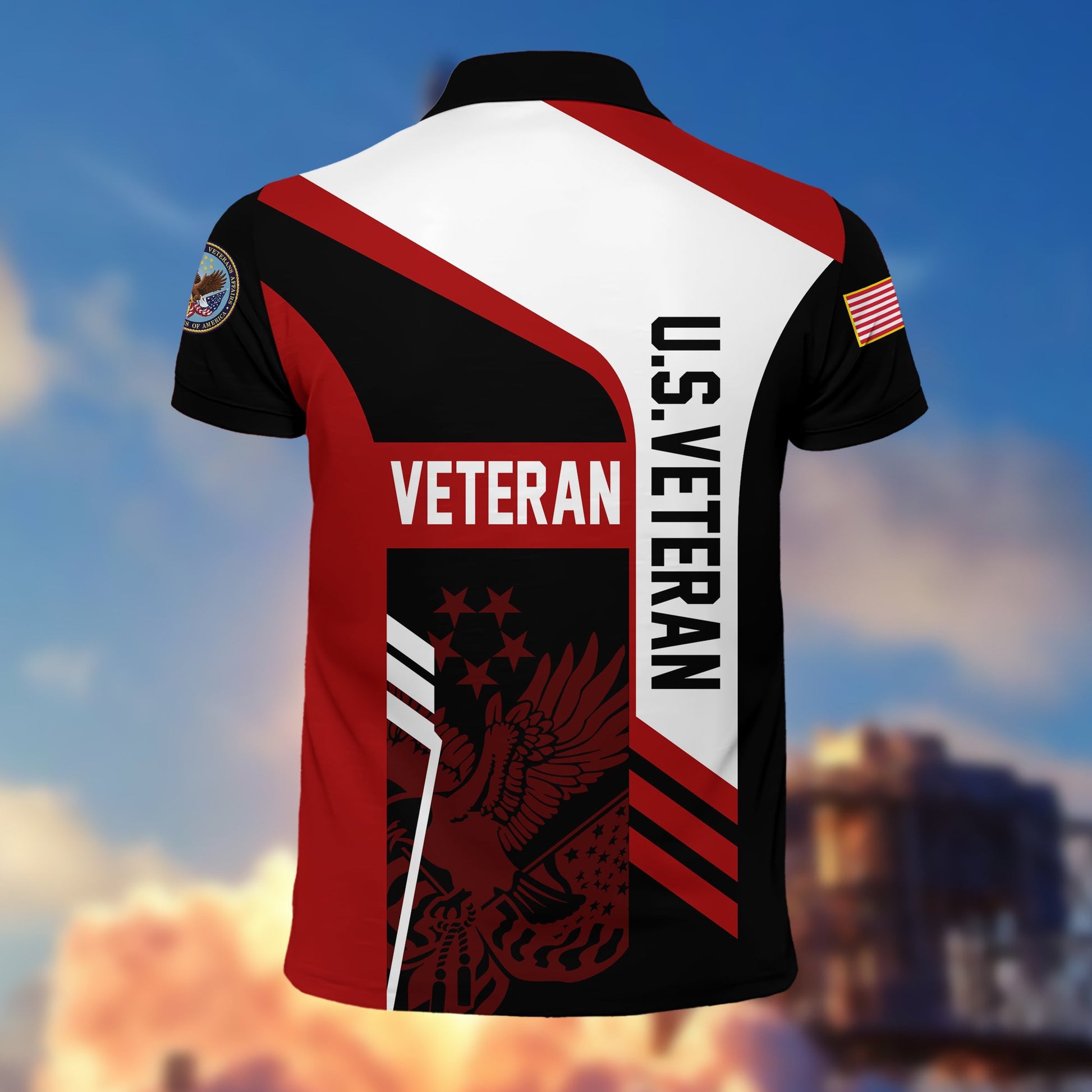 Premium US Veterans Polo Shirt BPVC050201, Gifts For Dad, For Husband, Gifts For US Veterans, Gifts On Father's Day, Independence Day, Veterans Day.