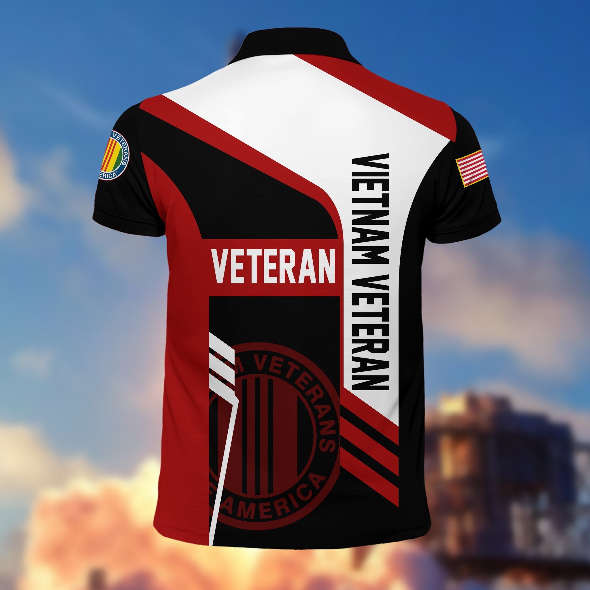 Premium US Veterans Polo Shirt BPVC050201, Gifts For Dad, For Husband, Gifts For US Veterans, Gifts On Father's Day, Independence Day, Veterans Day.
