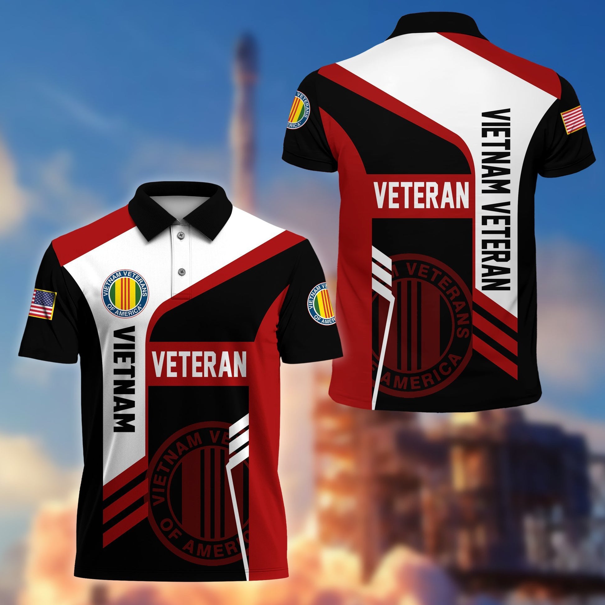 Premium US Veterans Polo Shirt BPVC050201, Gifts For Dad, For Husband, Gifts For US Veterans, Gifts On Father's Day, Independence Day, Veterans Day.