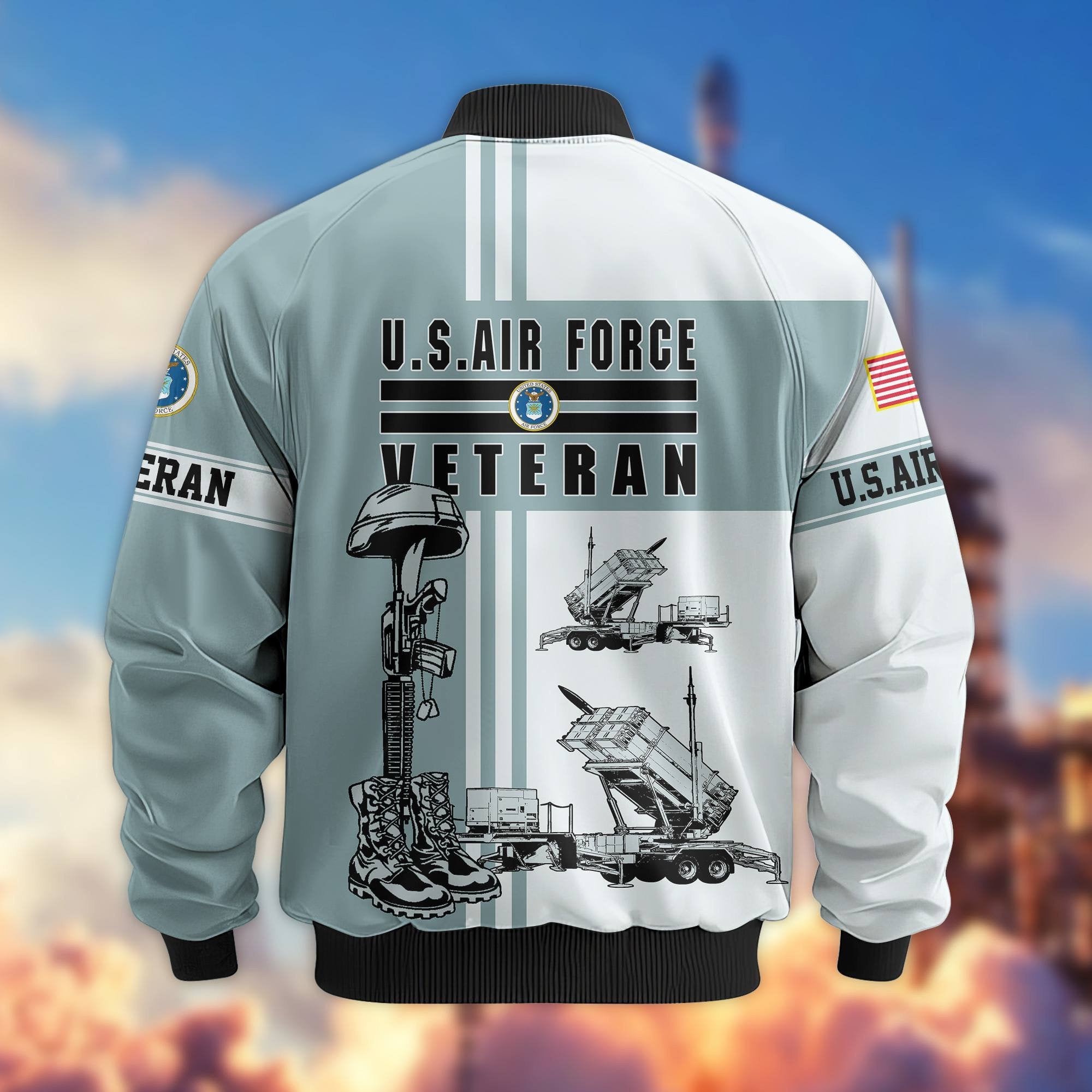 Premium US Veterans Bomber Jacket BPHN220111, Gifts For Dad, Gifts For US Veterans, Gifts For US Veterans, Gifts On Father's Day, Independence Day, Veterans Day.
