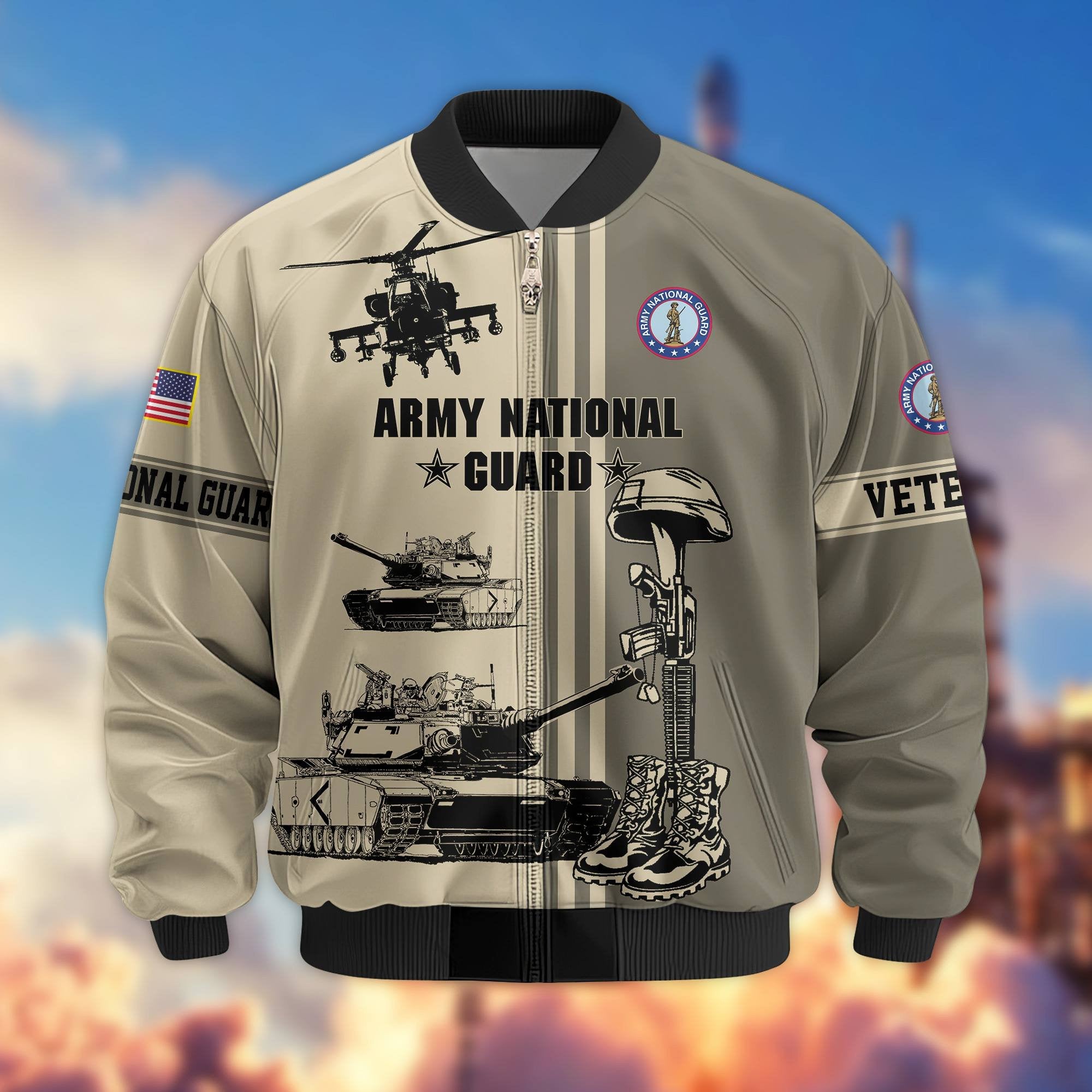 Premium US Veterans Bomber Jacket BPHN220111, Gifts For Dad, Gifts For US Veterans, Gifts For US Veterans, Gifts On Father's Day, Independence Day, Veterans Day.