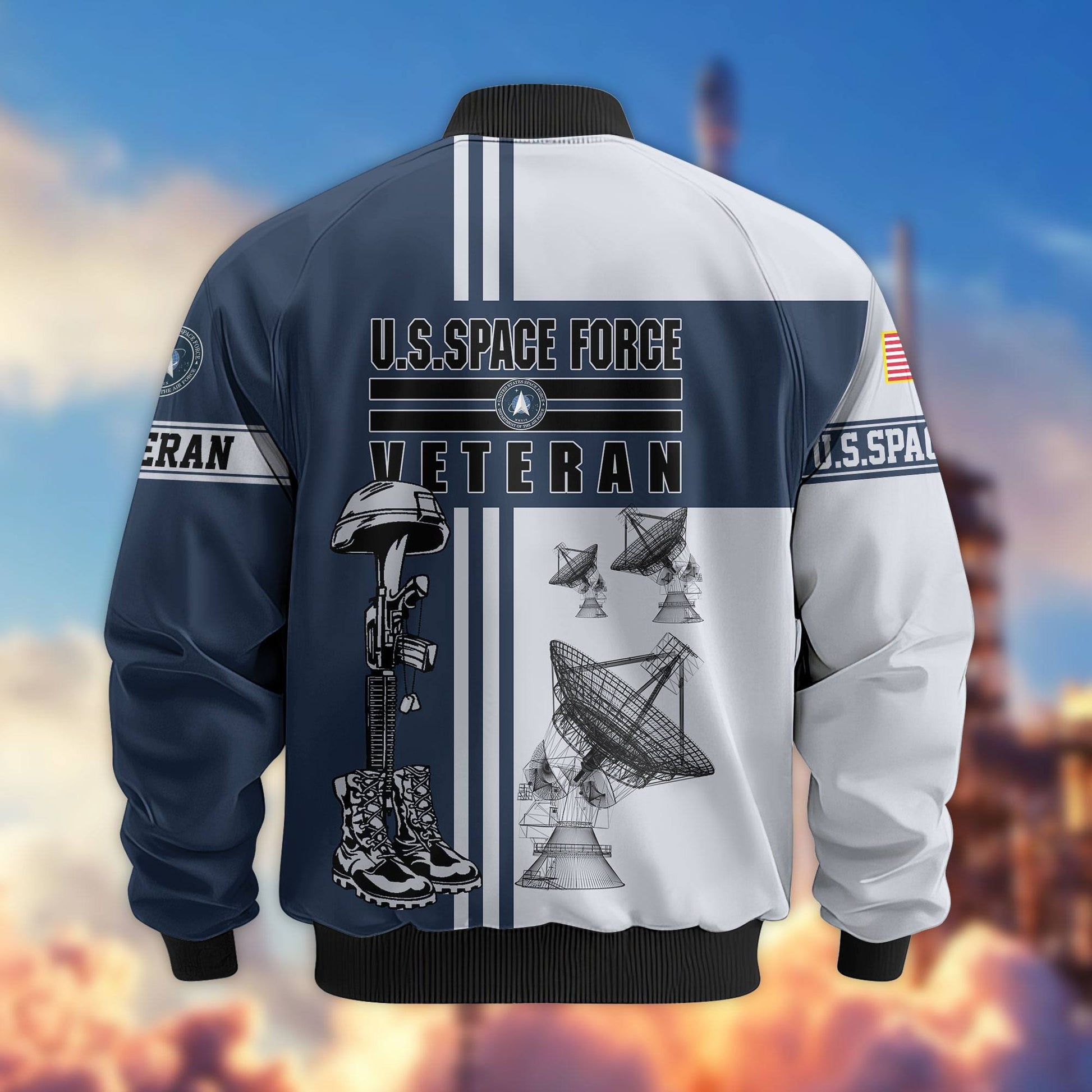 Premium US Veterans Bomber Jacket BPHN220111, Gifts For Dad, Gifts For US Veterans, Gifts For US Veterans, Gifts On Father's Day, Independence Day, Veterans Day.