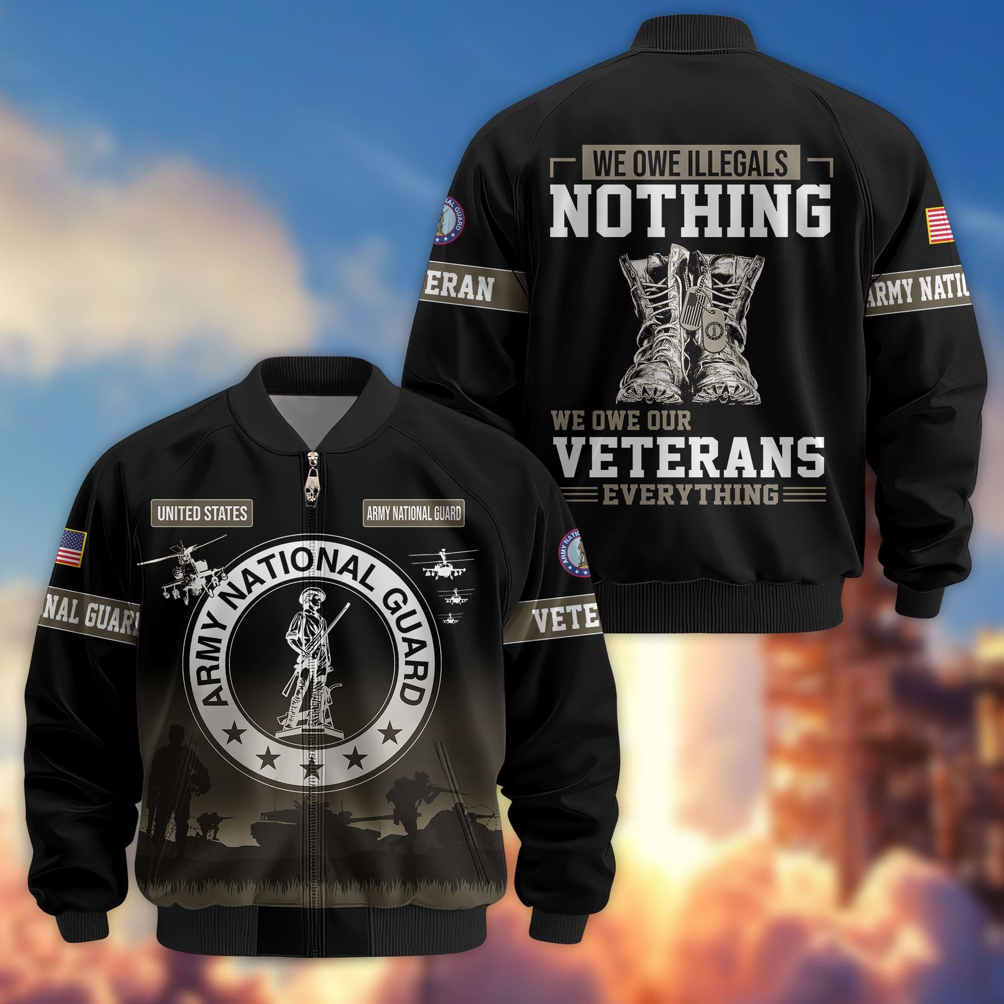 Premium US Veterans Bomber Jacket APHN311212, Gifts For Dad, Gifts For US Veterans, Gifts For US Veterans, Gifts On Father's Day, Independence Day, Veterans Day.
