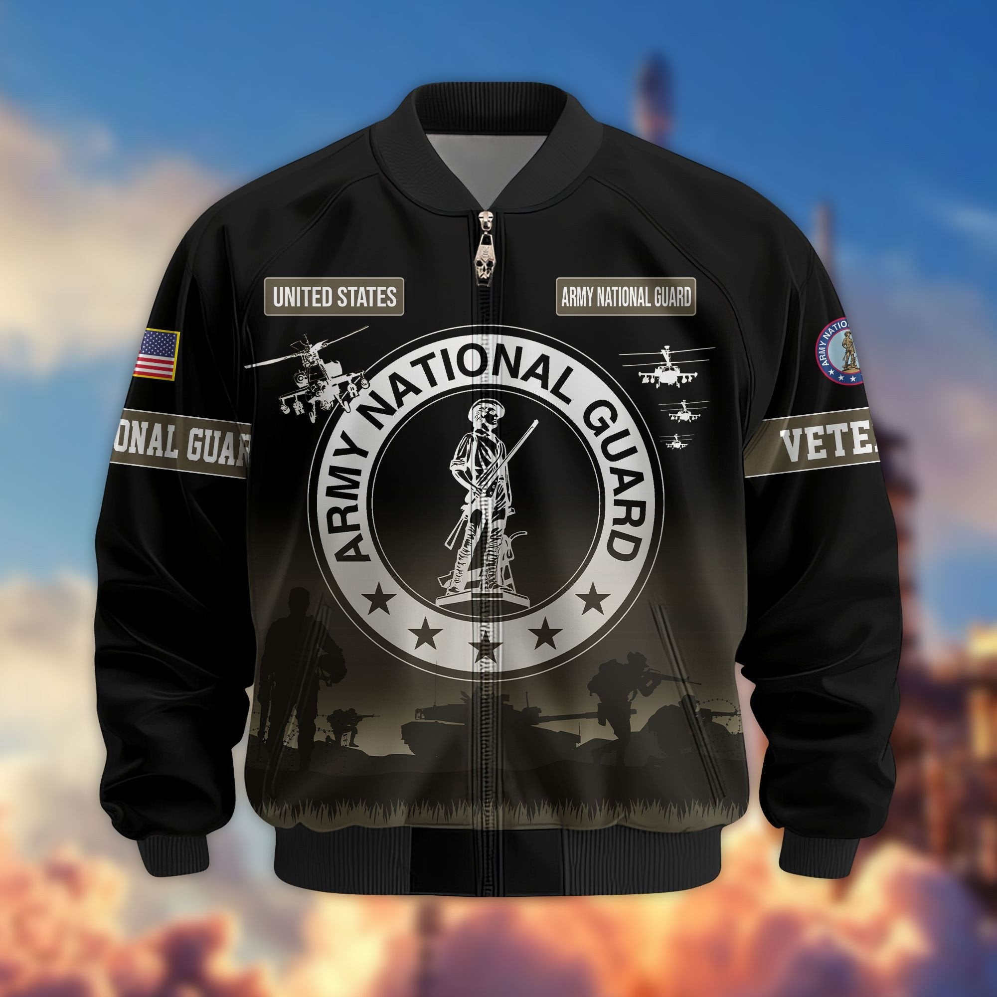 Premium US Veterans Bomber Jacket APHN311212, Gifts For Dad, Gifts For US Veterans, Gifts For US Veterans, Gifts On Father's Day, Independence Day, Veterans Day.