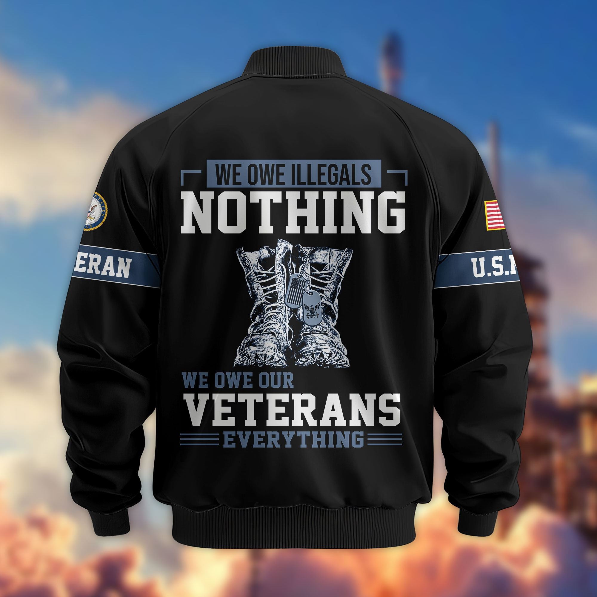 Premium US Veterans Bomber Jacket APHN311212, Gifts For Dad, Gifts For US Veterans, Gifts For US Veterans, Gifts On Father's Day, Independence Day, Veterans Day.
