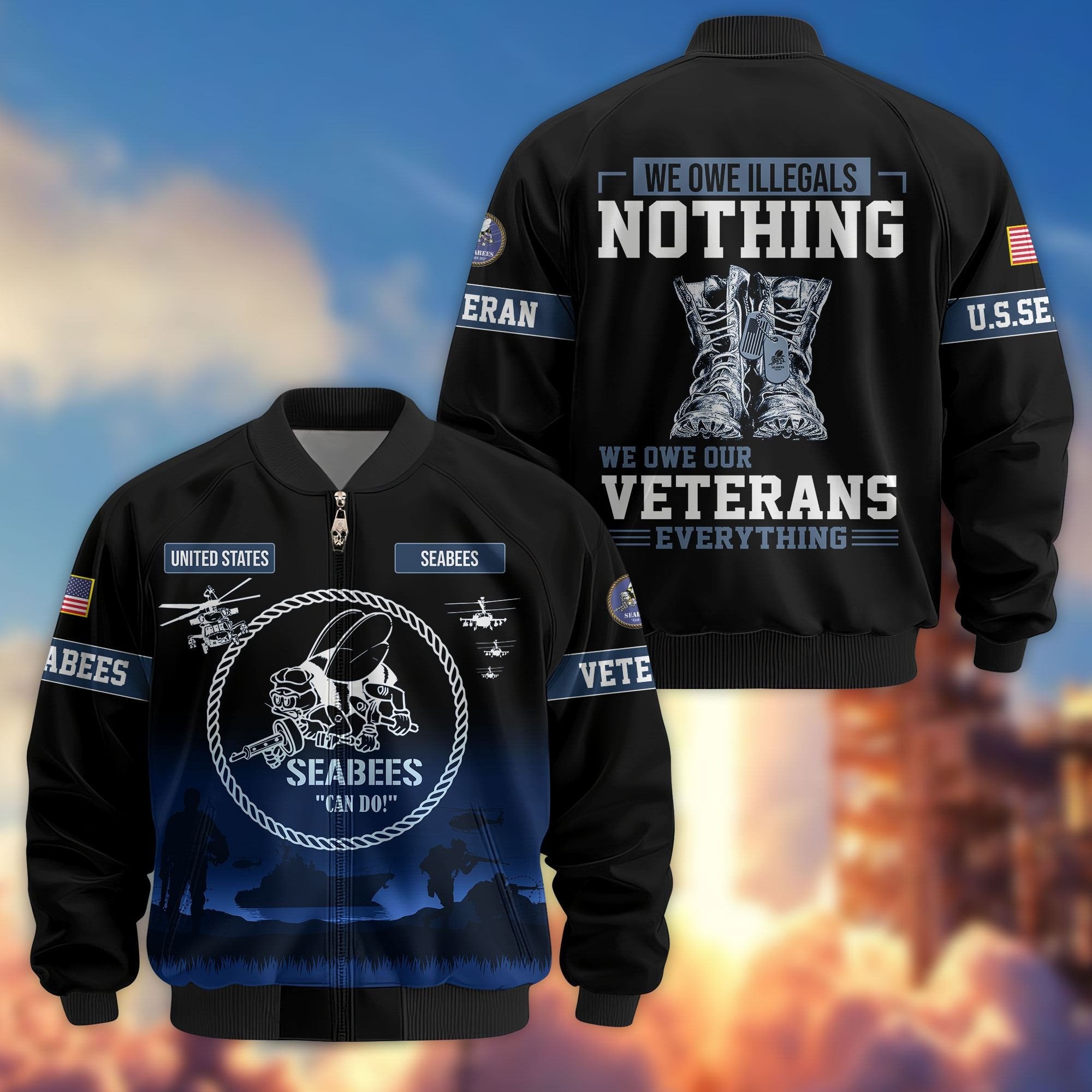 Premium US Veterans Bomber Jacket APHN311212, Gifts For Dad, Gifts For US Veterans, Gifts For US Veterans, Gifts On Father's Day, Independence Day, Veterans Day.