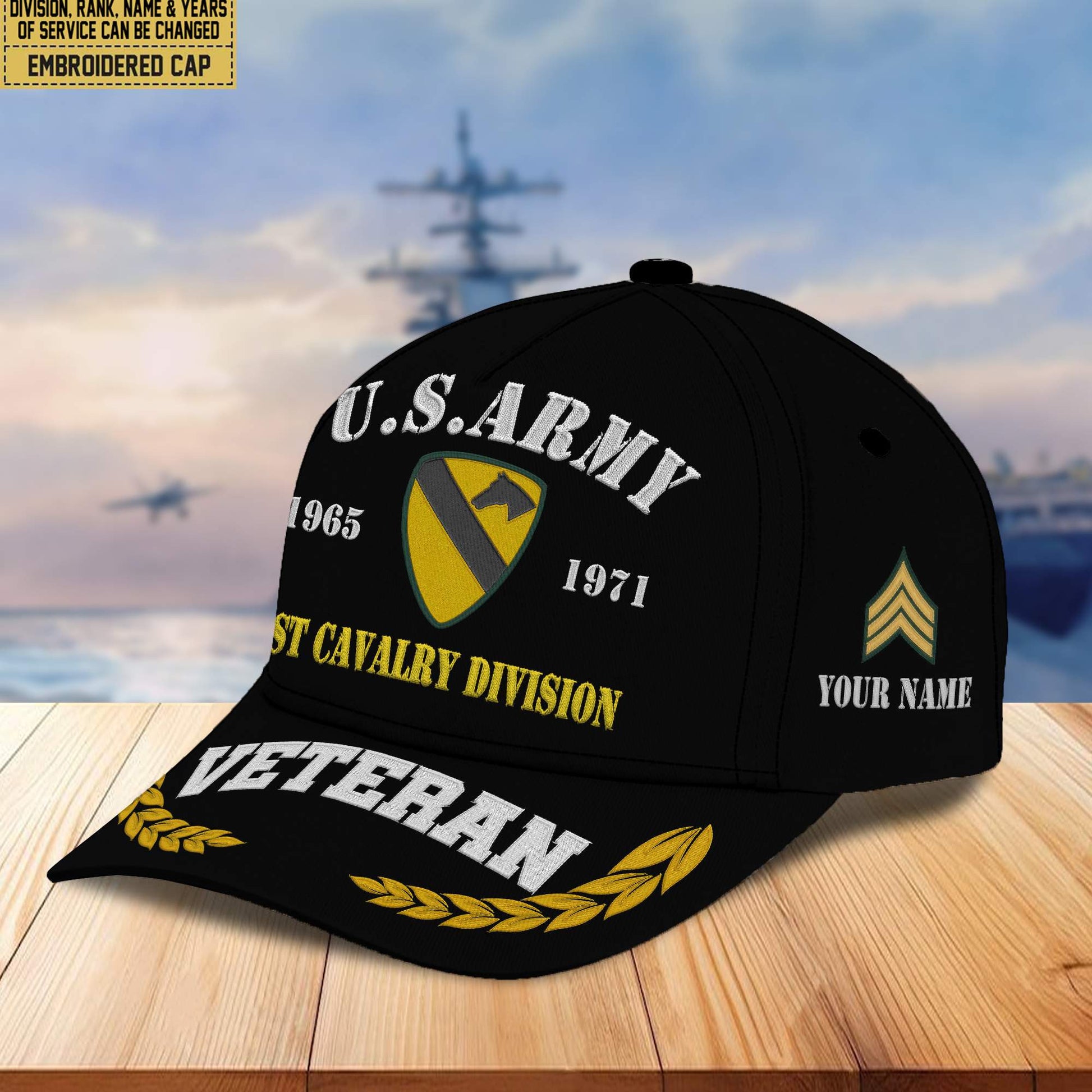 Premium Custom US Army Embroidered Cap VPVC301701, Hat for Army Veteran, Gifts For Dad, Gifts On Father's Day, Independence Day, Veterans Day.