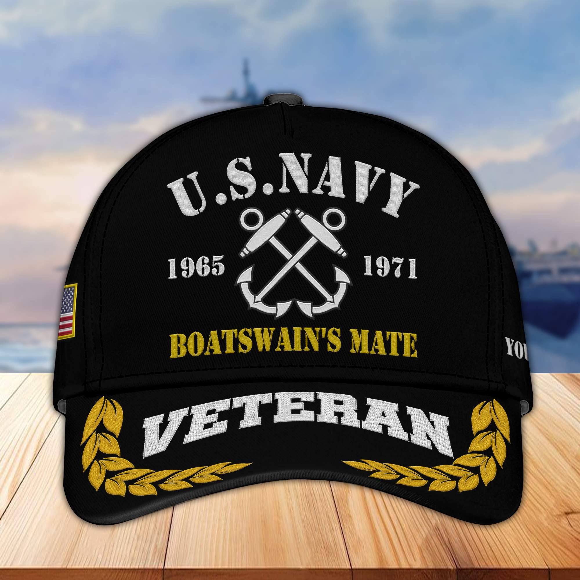 Premium Custom US Navy Embroidered Cap VPVC301702, Hat for Navy Veteran, Gifts For Dad, Gifts On Father's Day, Independence Day, Veterans Day.