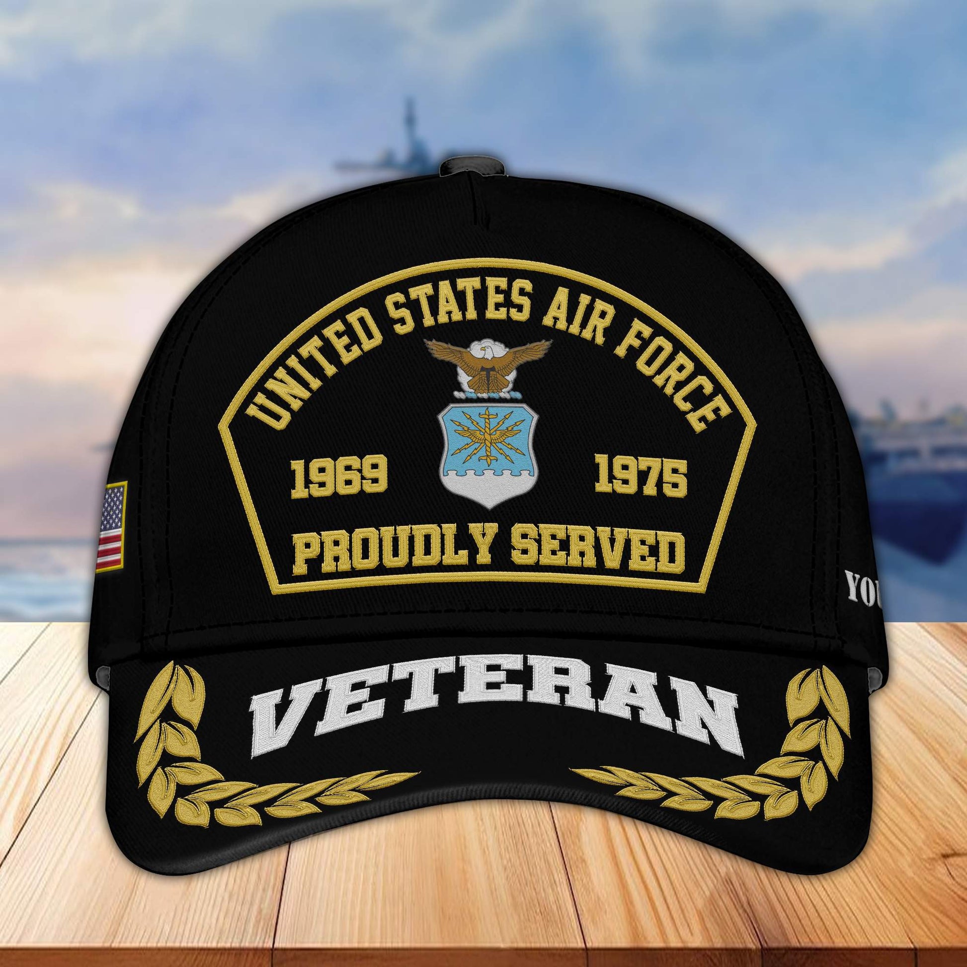 Premium Custom Name, Rank, Year USAF Embroidered Cap VPVC301904, Cap for Air Force Veteran, Gifts For Dad, Gifts On Father's Day, Independence Day, Veterans Day.