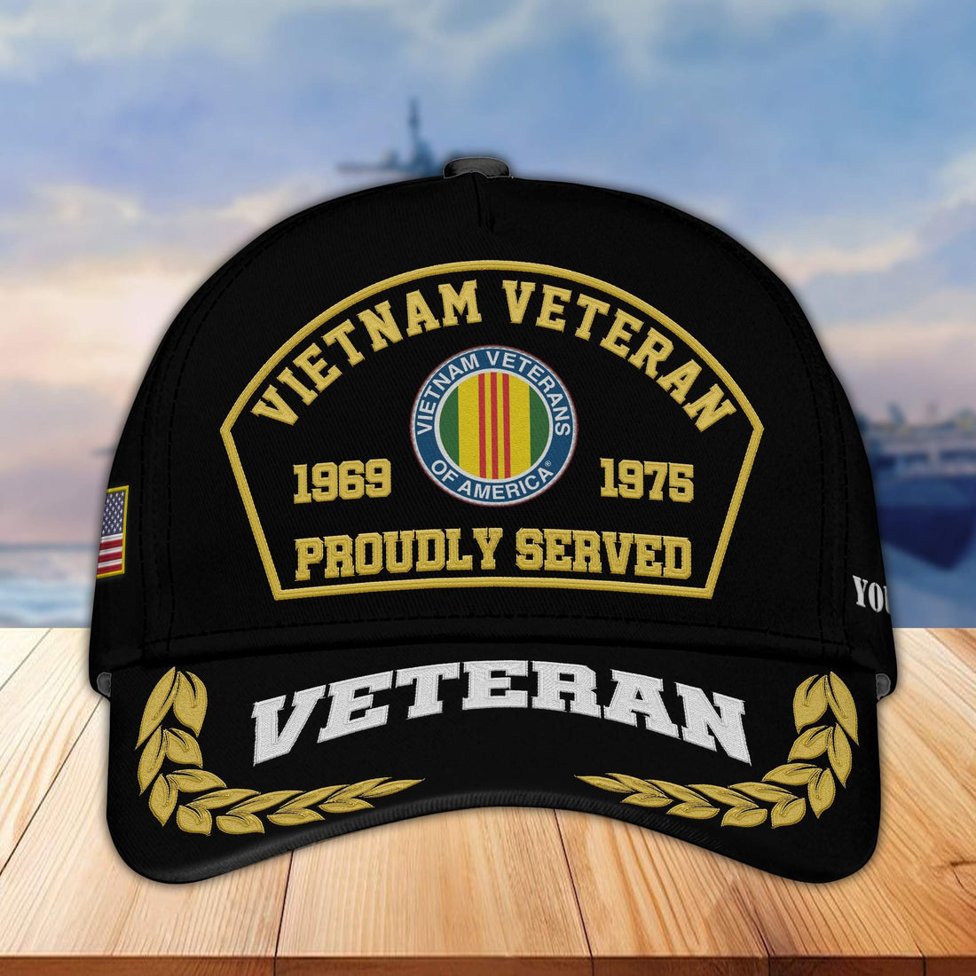 Premium Custom Name, Rank, Year Vietnam Veteran Embroidered Cap VPVC301906, Cap for Vietnam Veteran, Gifts For Dad, Gifts On Father's Day, Independence Day, Veterans Day.