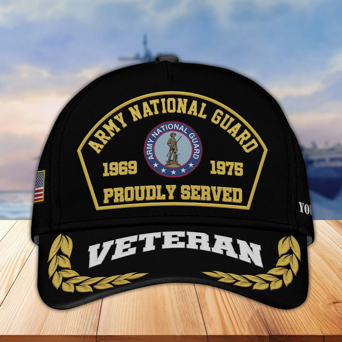 Premium Custom Name, Rank, Year Army National Guard Veteran Embroidered Cap VPVC301908, Cap for Army National Guard Veteran, Gifts For Dad, Gifts On Father's Day, Independence Day, Veterans Day.