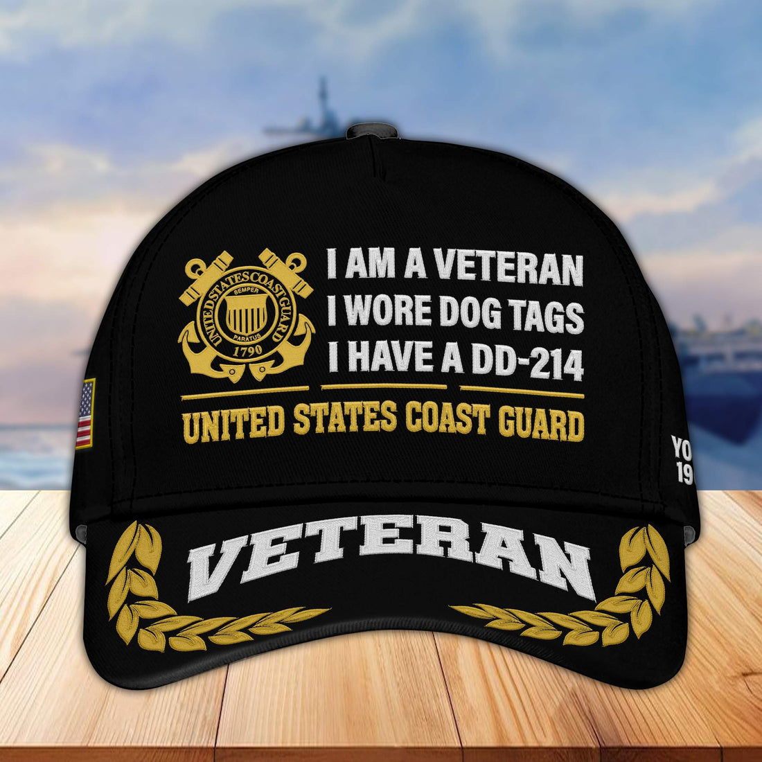 Premium Custom USCG Embroidered Cap VPVC302105, Cap for Coast Guard Veteran, Gifts For Dad, Gifts On Father's Day, Independence Day, Veterans Day.