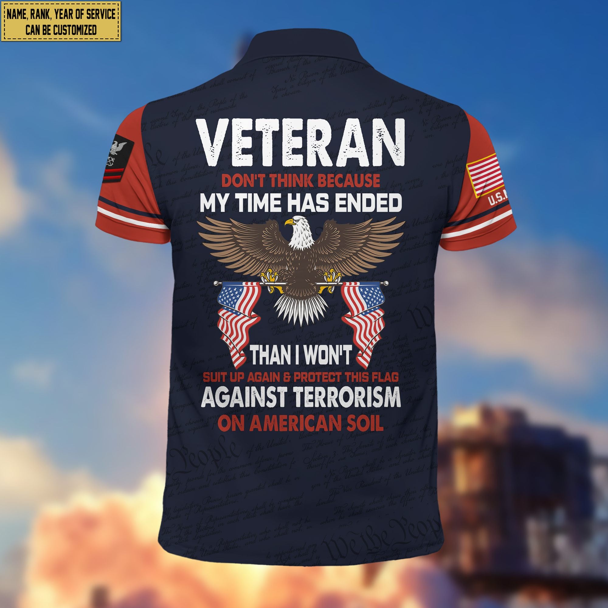 Premium US Navy Polo Shirt VPVC205202, Custom Name, Rank, Year, Gifts for Navy Veteran, Gifts For Dad, Gifts On Father's Day, Independence Day, Veterans Day.