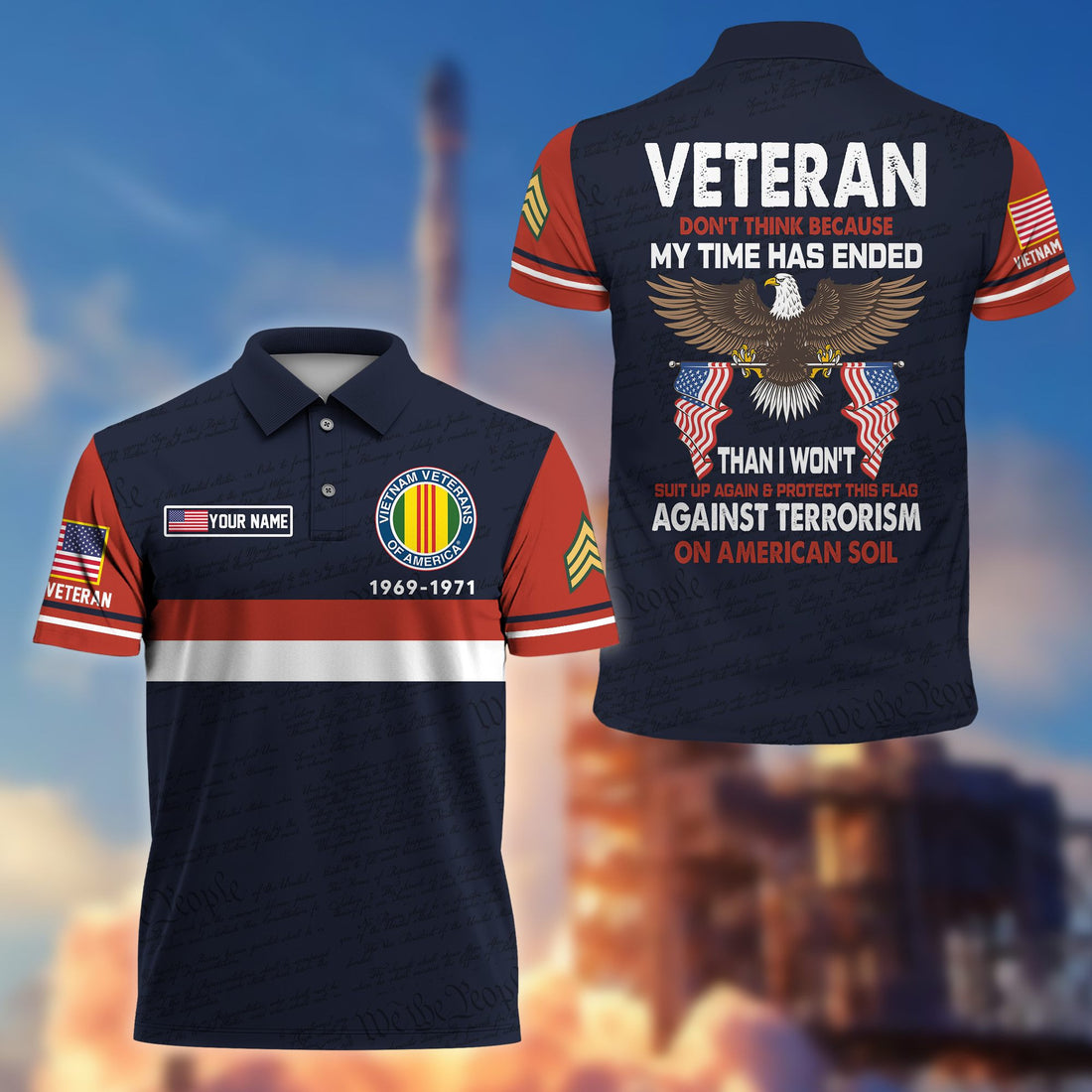 Premium Vietnam Veteran Polo Shirt VPVC205206, Custom Name, Rank, Year, Gifts for Vietnam Veteran, Gifts For Dad, Gifts On Father's Day, Independence Day, Veterans Day.