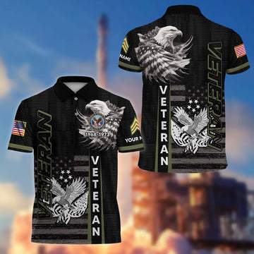 Premium US Veteran Polo Shirt VPVC205407, Custom Name, Rank, Year, Gifts for US Veteran, Gifts For Dad, Gifts On Father's Day, Independence Day, Veterans Day.