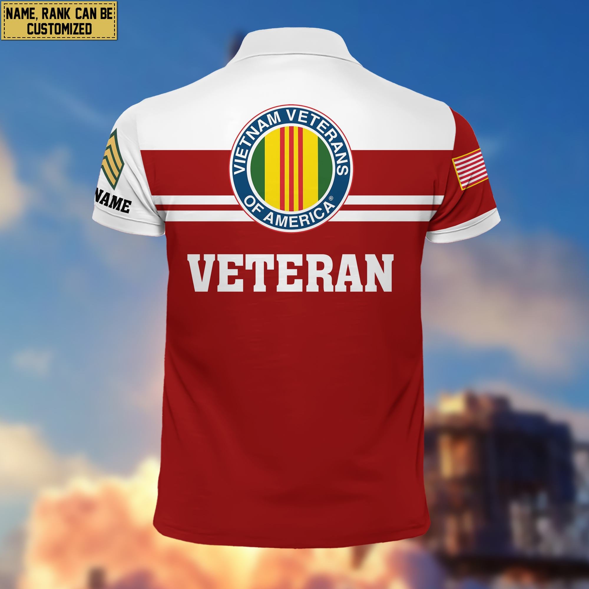 Premium Custom Vietnam Veteran Polo Shirt VPVC205506, Gifts for Vietnam Veteran, Gifts For Dad, Gifts On Father's Day, Independence Day, Veterans Day.
