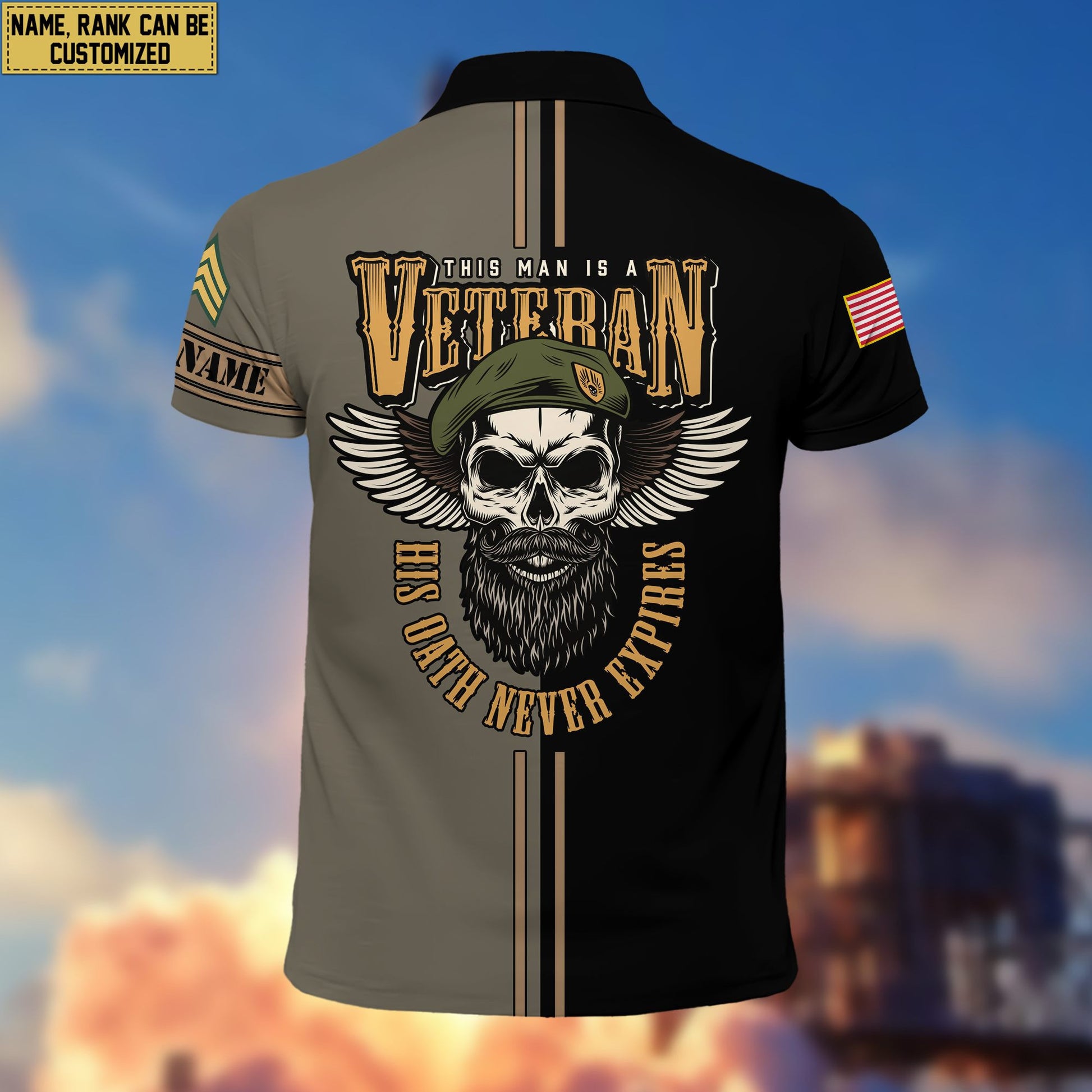 Premium Custom US Army Polo Shirt VPVC205601, Gifts for Army Veteran, Gifts For Dad, Gifts On Father's Day, Independence Day, Veterans Day.