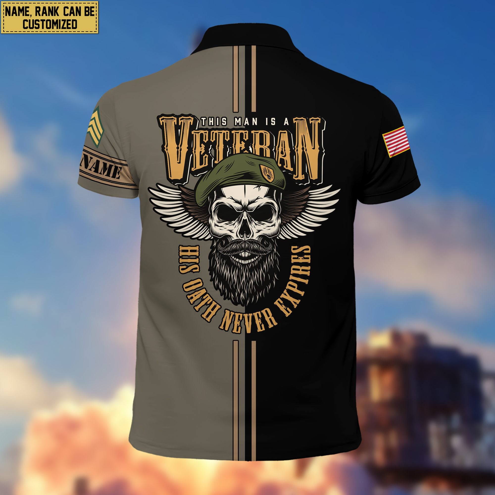 Premium Custom US Army Polo Shirt VPVC205601, Gifts for Army Veteran, Gifts For Dad, Gifts On Father's Day, Independence Day, Veterans Day.