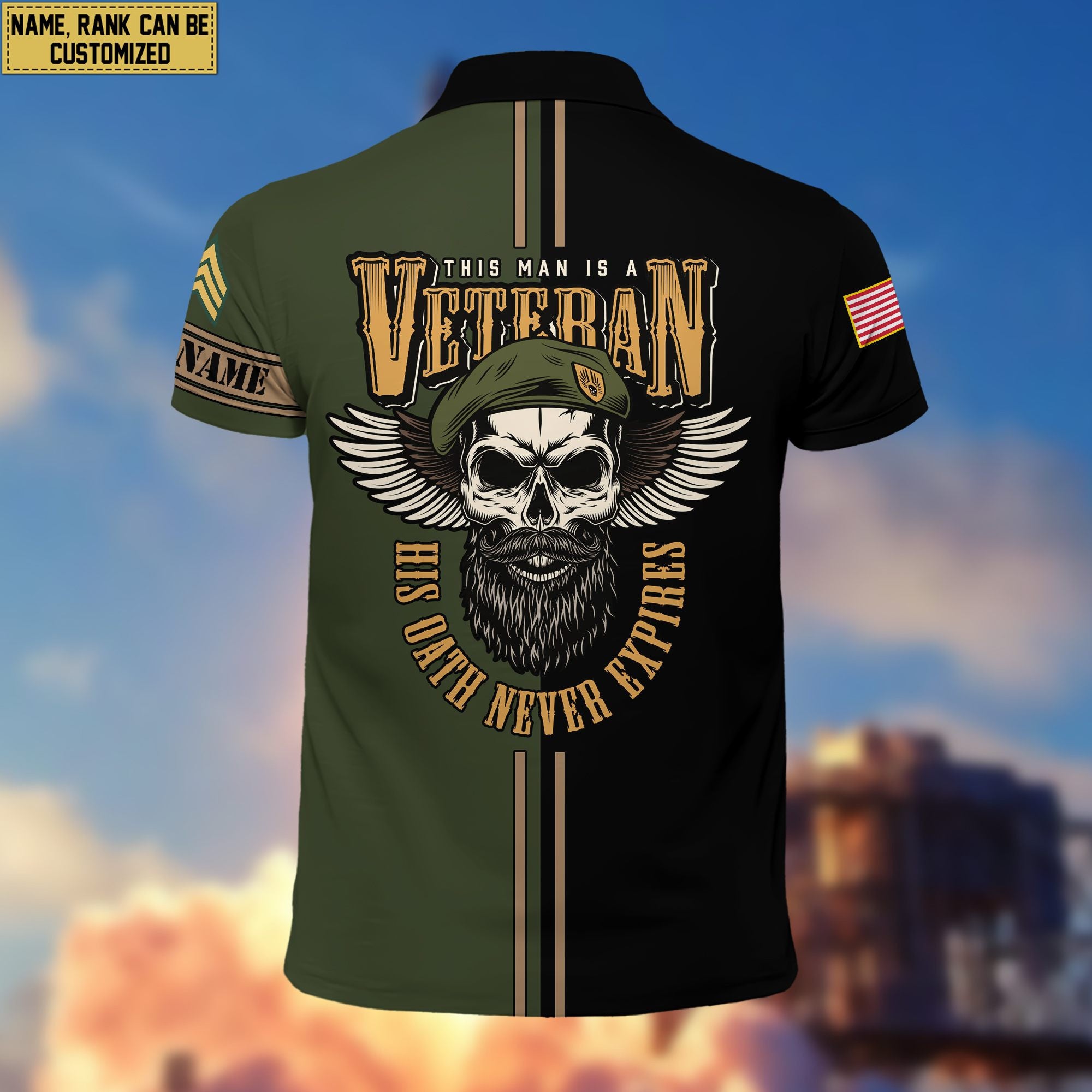 Premium Custom US Army Polo Shirt VPVC205610, Gifts for Army Veteran, Gifts For Dad, Gifts On Father's Day, Independence Day, Veterans Day.
