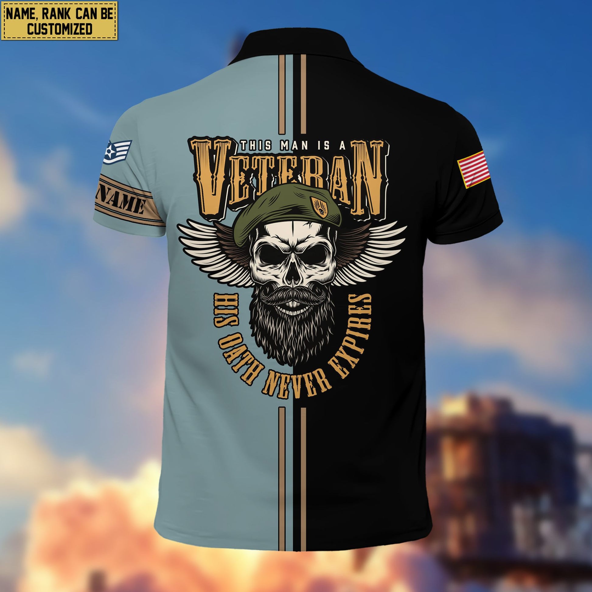 Premium Custom USAF Polo Shirt VPVC205604, Gifts for Air Force Veteran, Gifts For Dad, Gifts On Father's Day, Independence Day, Veterans Day.