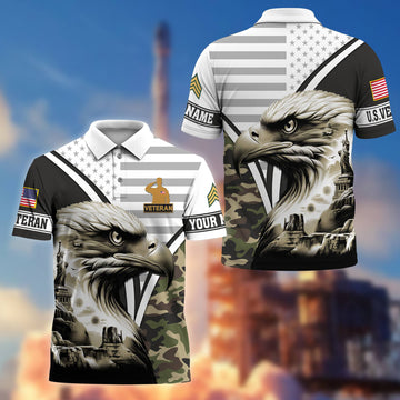 Premium Custom US Veteran Polo Shirt VPVC206107, Gifts for US Veteran, Gifts For Dad, Gifts On Father's Day, Independence Day, Veterans Day.
