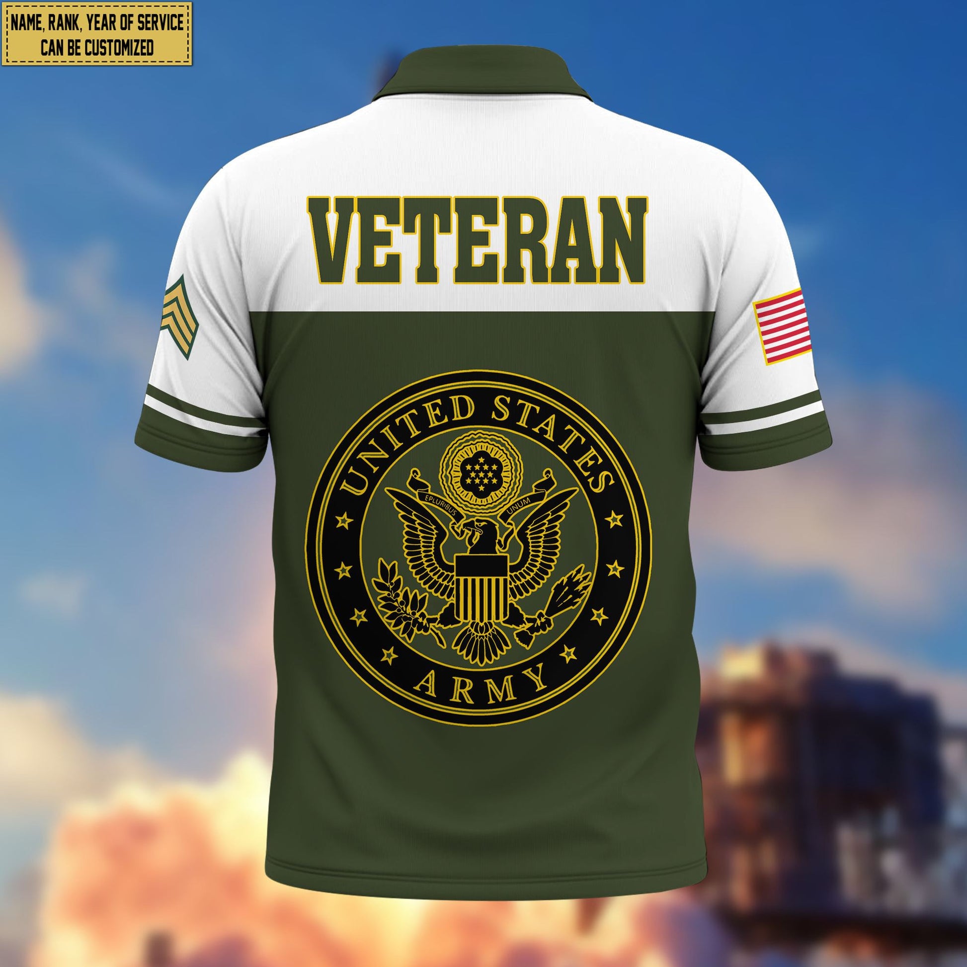 Premium Custom US Army Polo Shirt VPVC206210, Gifts for Army Veteran, Gifts For Dad, Gifts On Father's Day, Independence Day, Veterans Day.