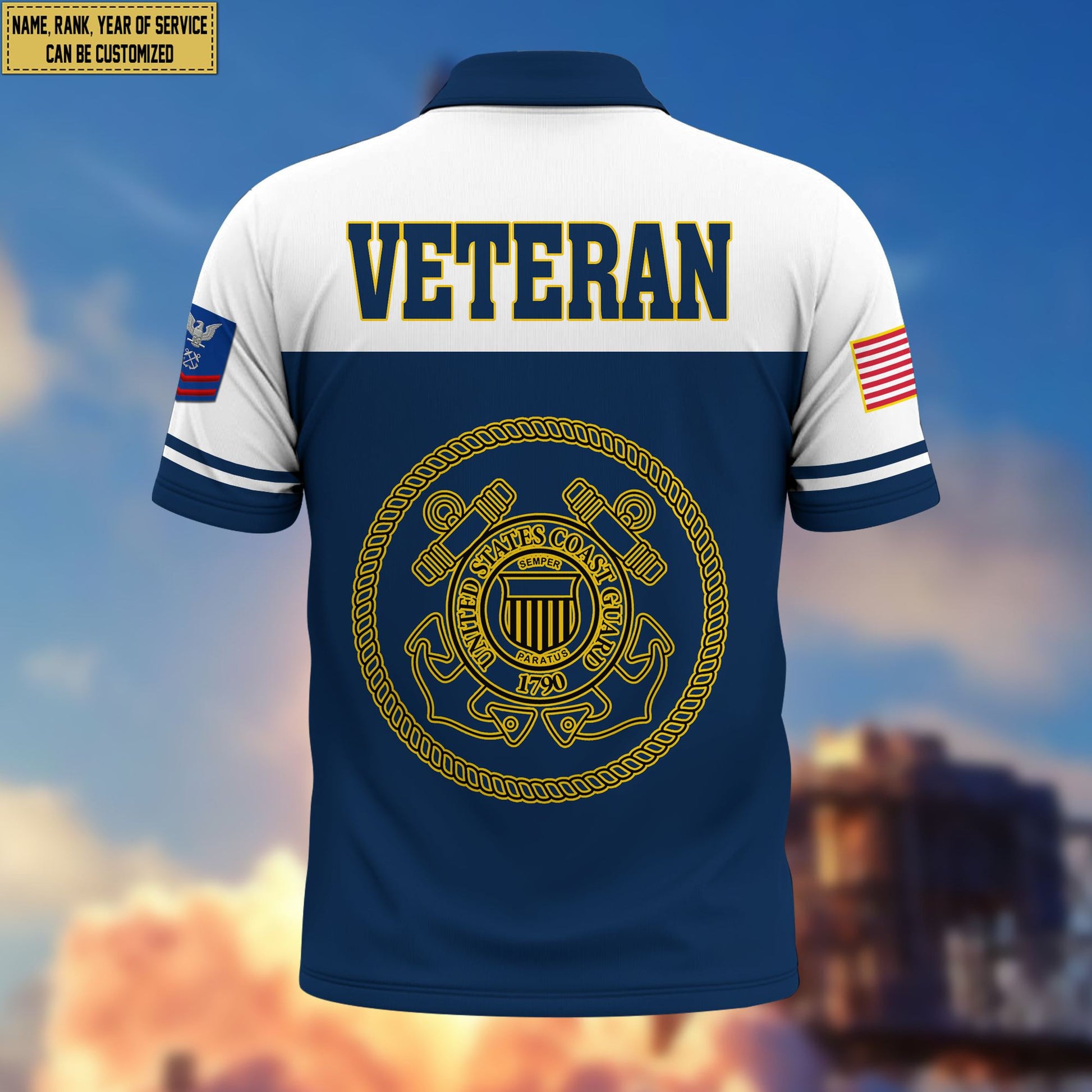 Premium USCG Custom Polo Shirt VPVC206205, Gifts for Coast Guard Veteran, Gifts For Dad, Gifts On Father's Day, Independence Day, Veterans Day.