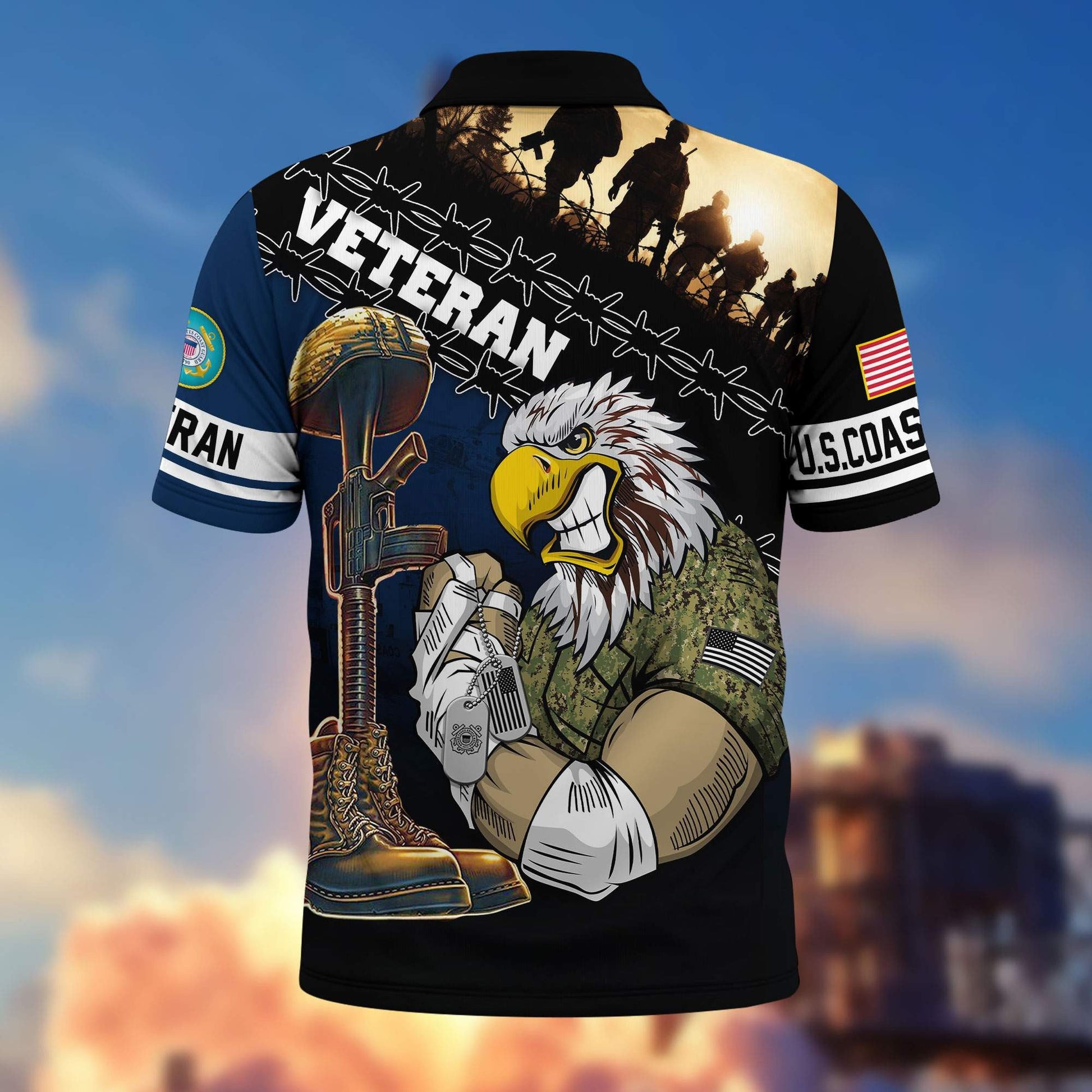 Premium US Veterans Polo Shirt BPHN060213, Gifts For Dad, For Husband, Gifts For US Veterans, Gifts On Father's Day, Independence Day, Veterans Day.
