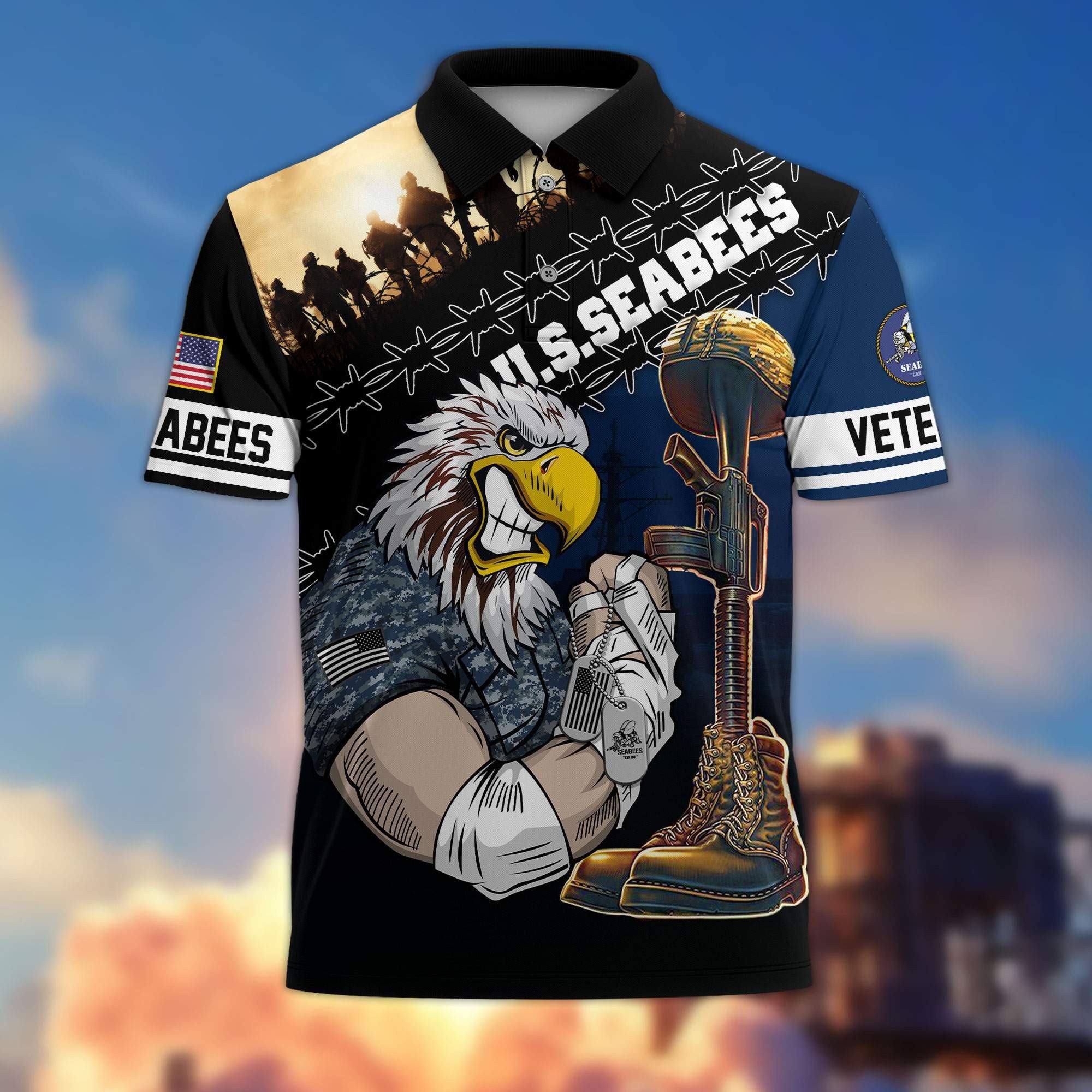 Premium US Veterans Polo Shirt BPHN060213, Gifts For Dad, For Husband, Gifts For US Veterans, Gifts On Father's Day, Independence Day, Veterans Day.