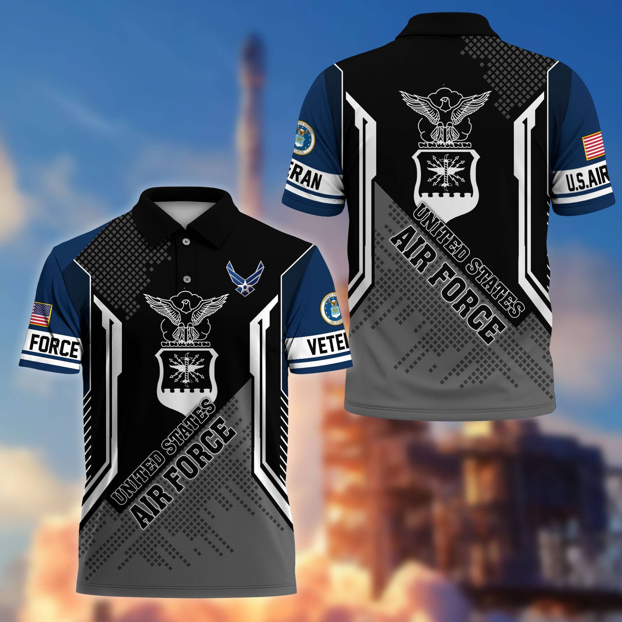 Premium US Veterans Polo Shirt BPHN070212, Gifts For Dad, For Husband, Gifts For US Veterans, Gifts On Father's Day, Independence Day, Veterans Day.