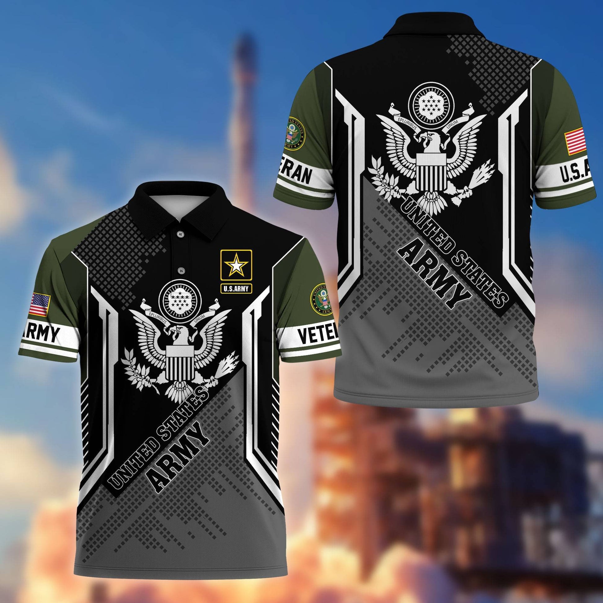 Premium US Veterans Polo Shirt BPHN070212, Gifts For Dad, For Husband, Gifts For US Veterans, Gifts On Father's Day, Independence Day, Veterans Day.