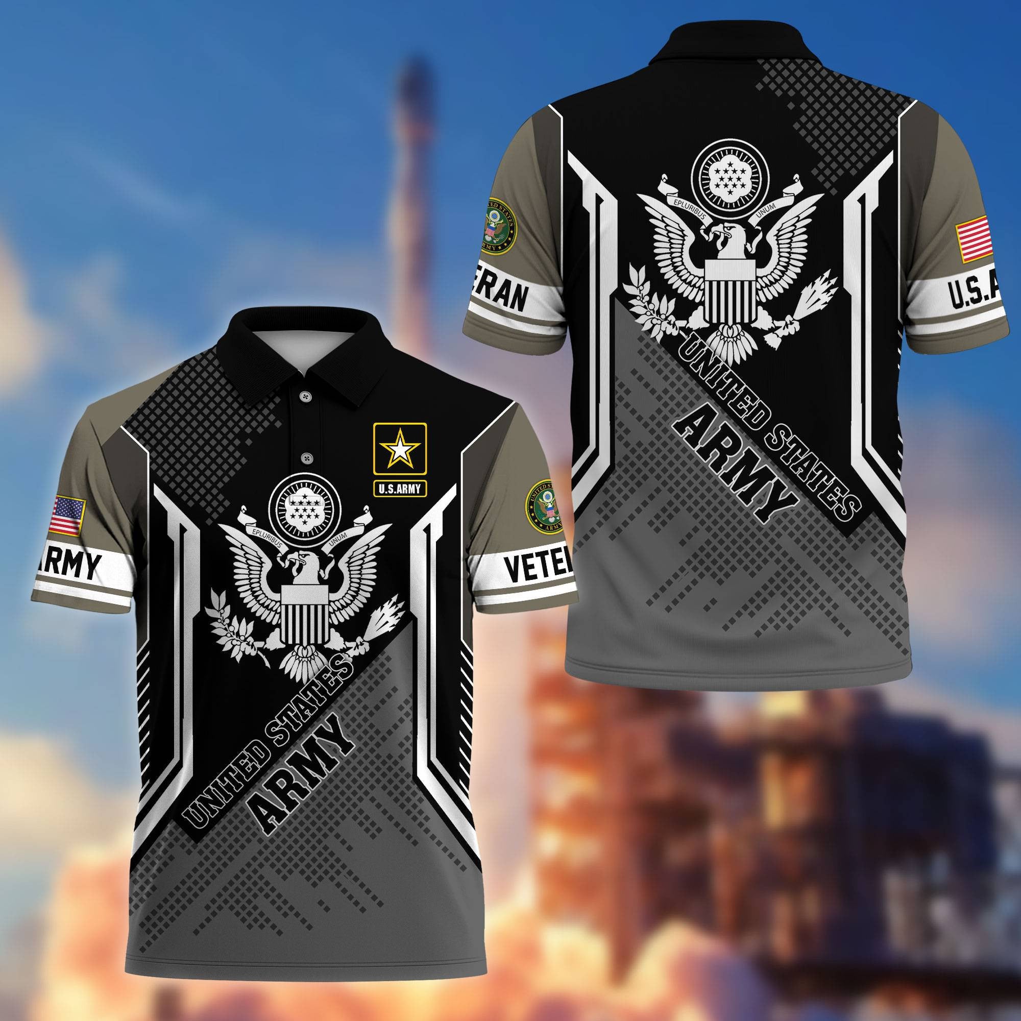 Premium US Veterans Polo Shirt BPHN070212, Gifts For Dad, For Husband, Gifts For US Veterans, Gifts On Father's Day, Independence Day, Veterans Day.
