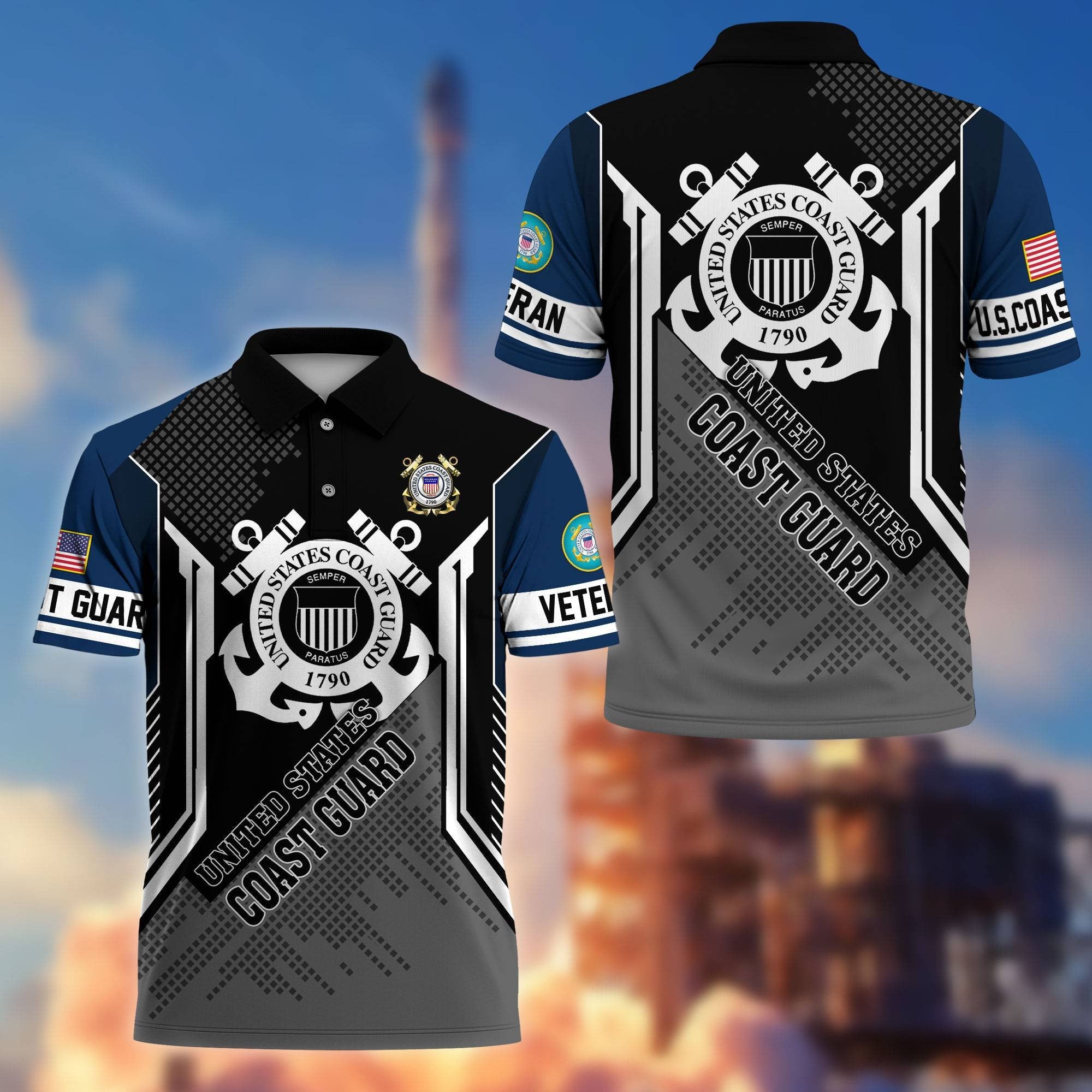 Premium US Veterans Polo Shirt BPHN070212, Gifts For Dad, For Husband, Gifts For US Veterans, Gifts On Father's Day, Independence Day, Veterans Day.