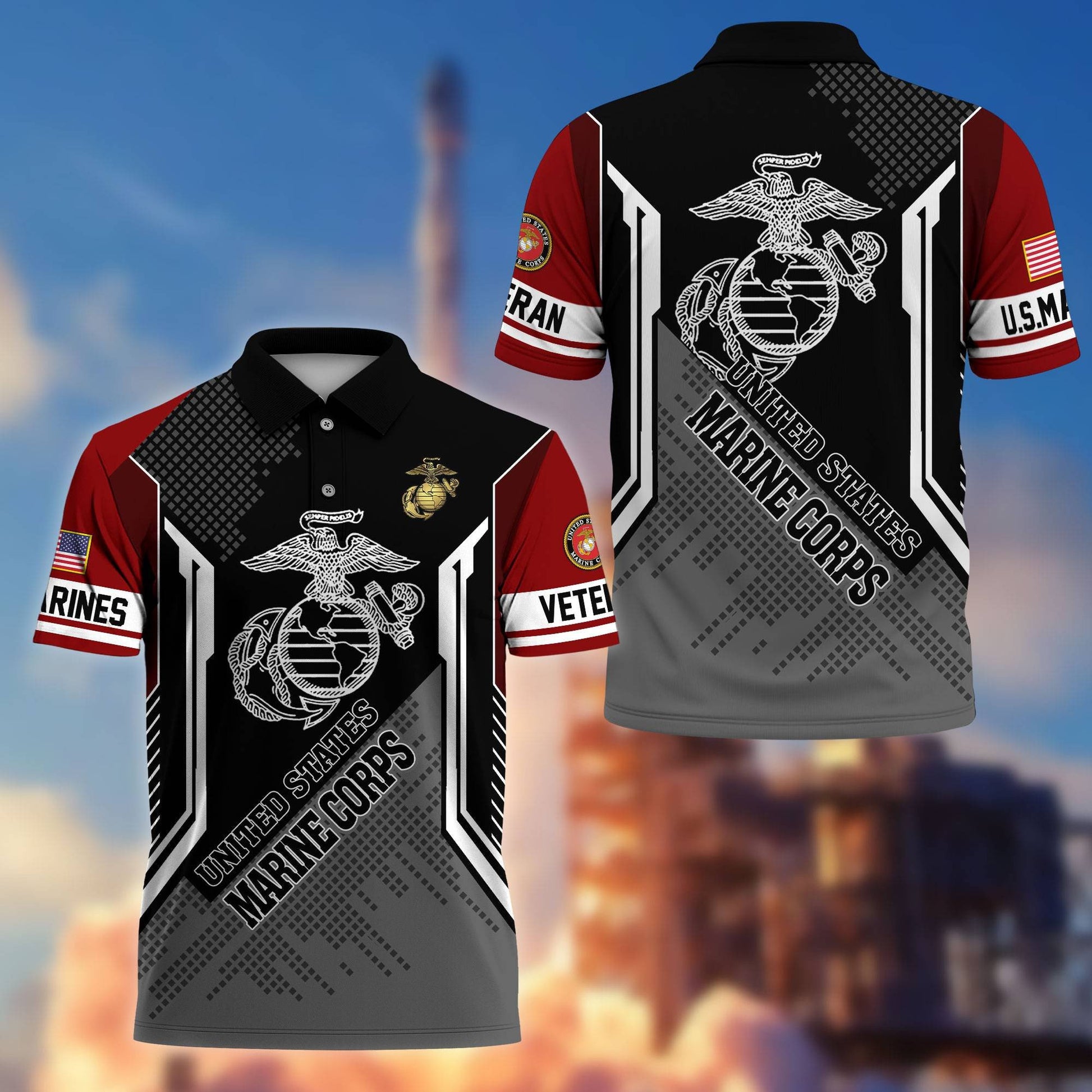 Premium US Veterans Polo Shirt BPHN070212, Gifts For Dad, For Husband, Gifts For US Veterans, Gifts On Father's Day, Independence Day, Veterans Day.