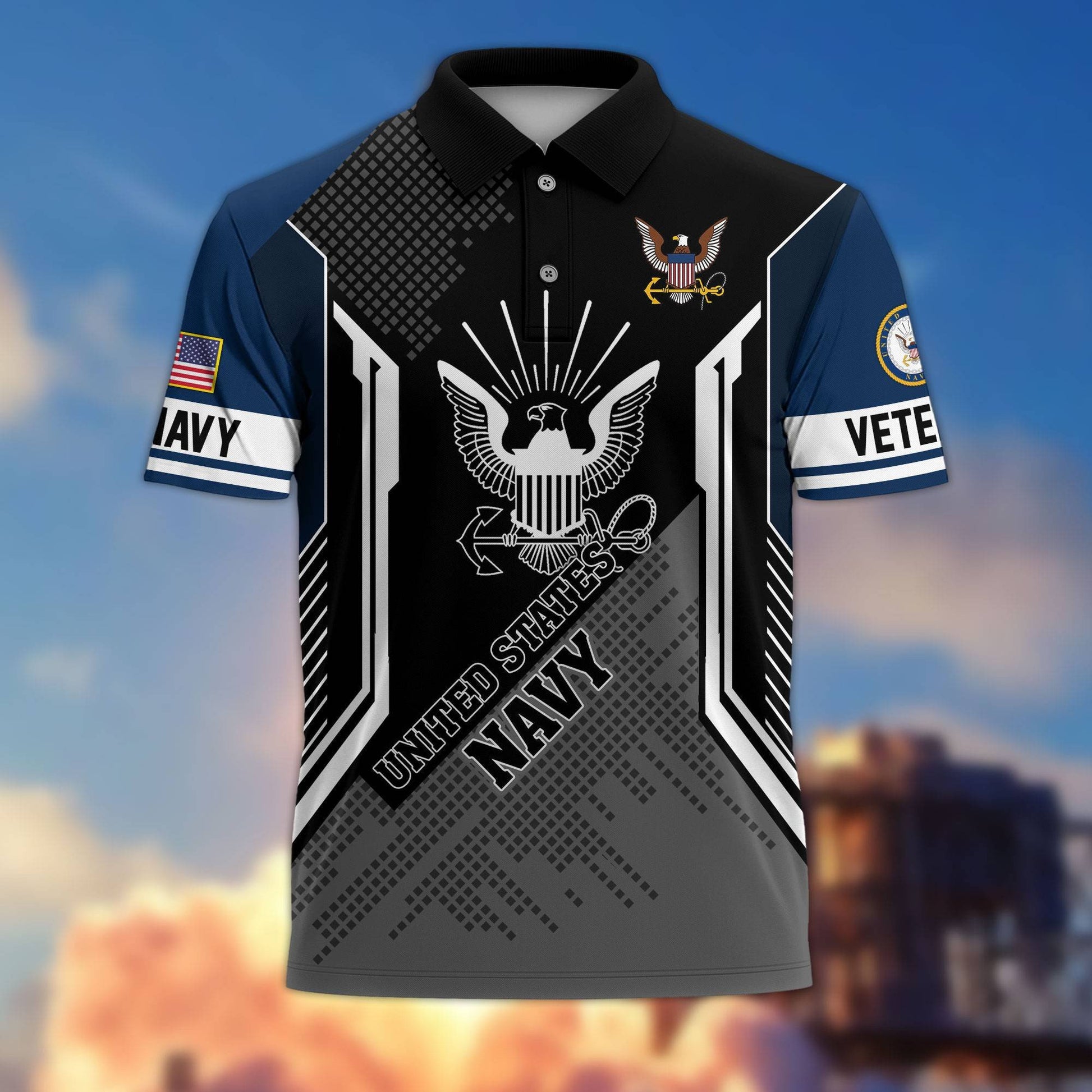 Premium US Veterans Polo Shirt BPHN070212, Gifts For Dad, For Husband, Gifts For US Veterans, Gifts On Father's Day, Independence Day, Veterans Day.