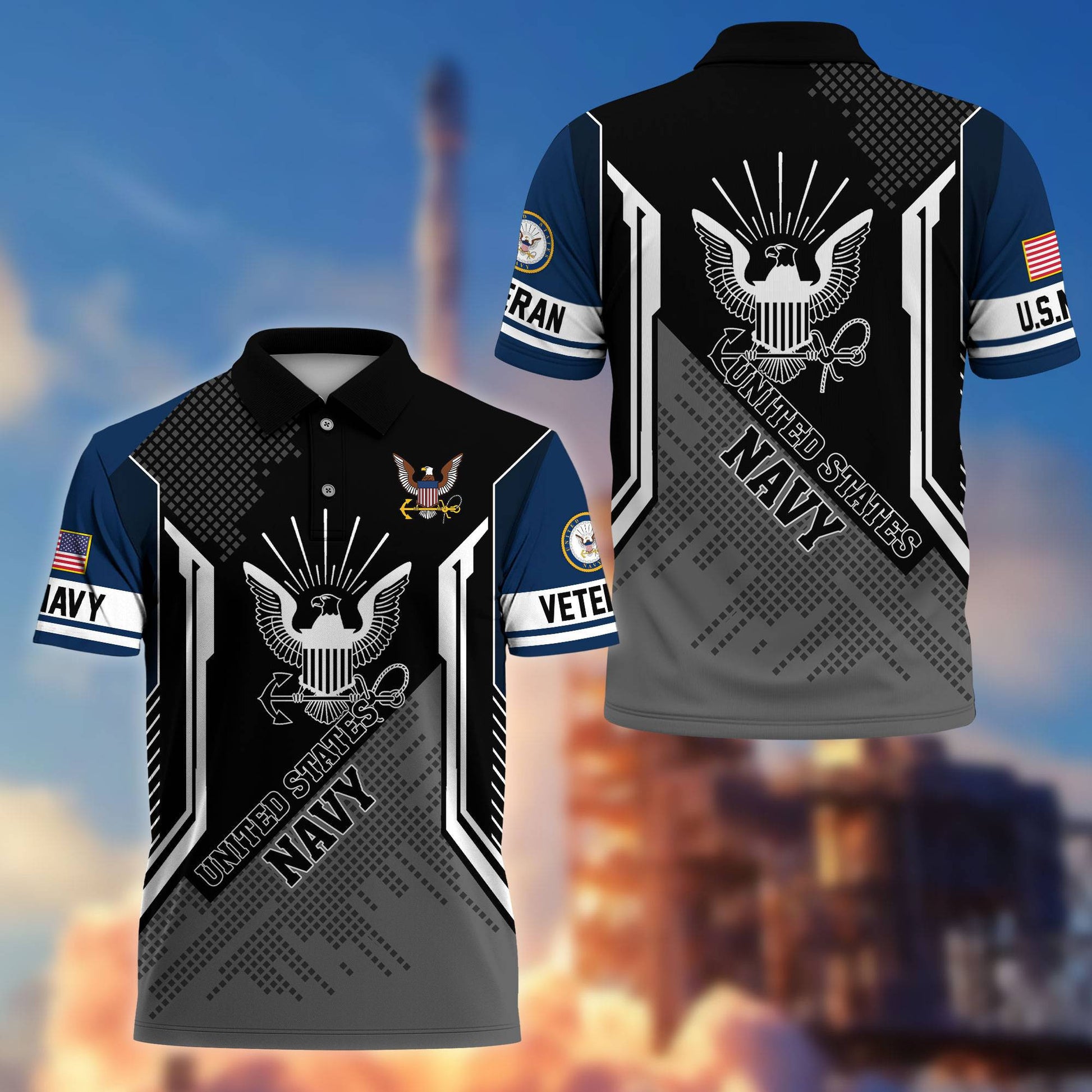 Premium US Veterans Polo Shirt BPHN070212, Gifts For Dad, For Husband, Gifts For US Veterans, Gifts On Father's Day, Independence Day, Veterans Day.
